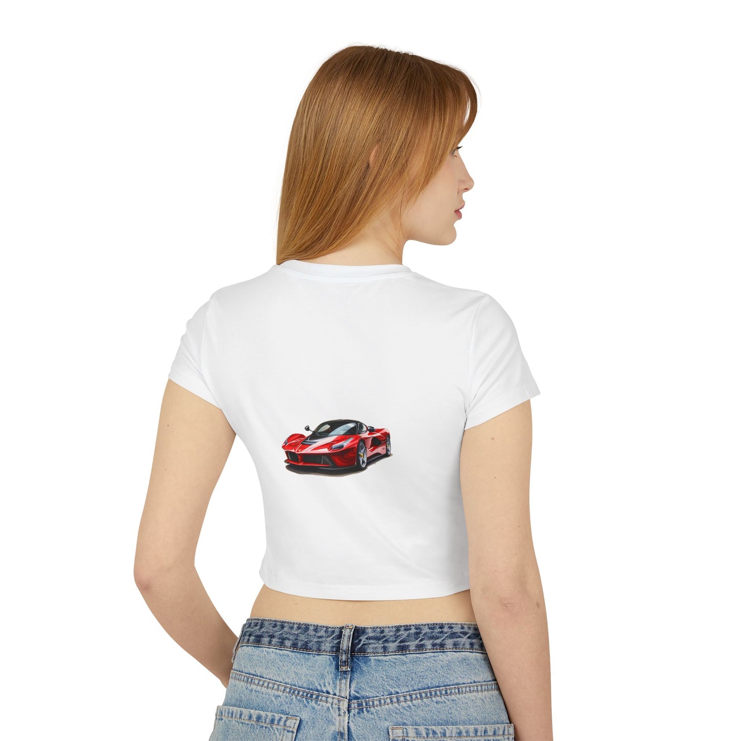 Princess Grace Hot Wheels Women's Baby Tee Stylish Car Graphic T-Shirt