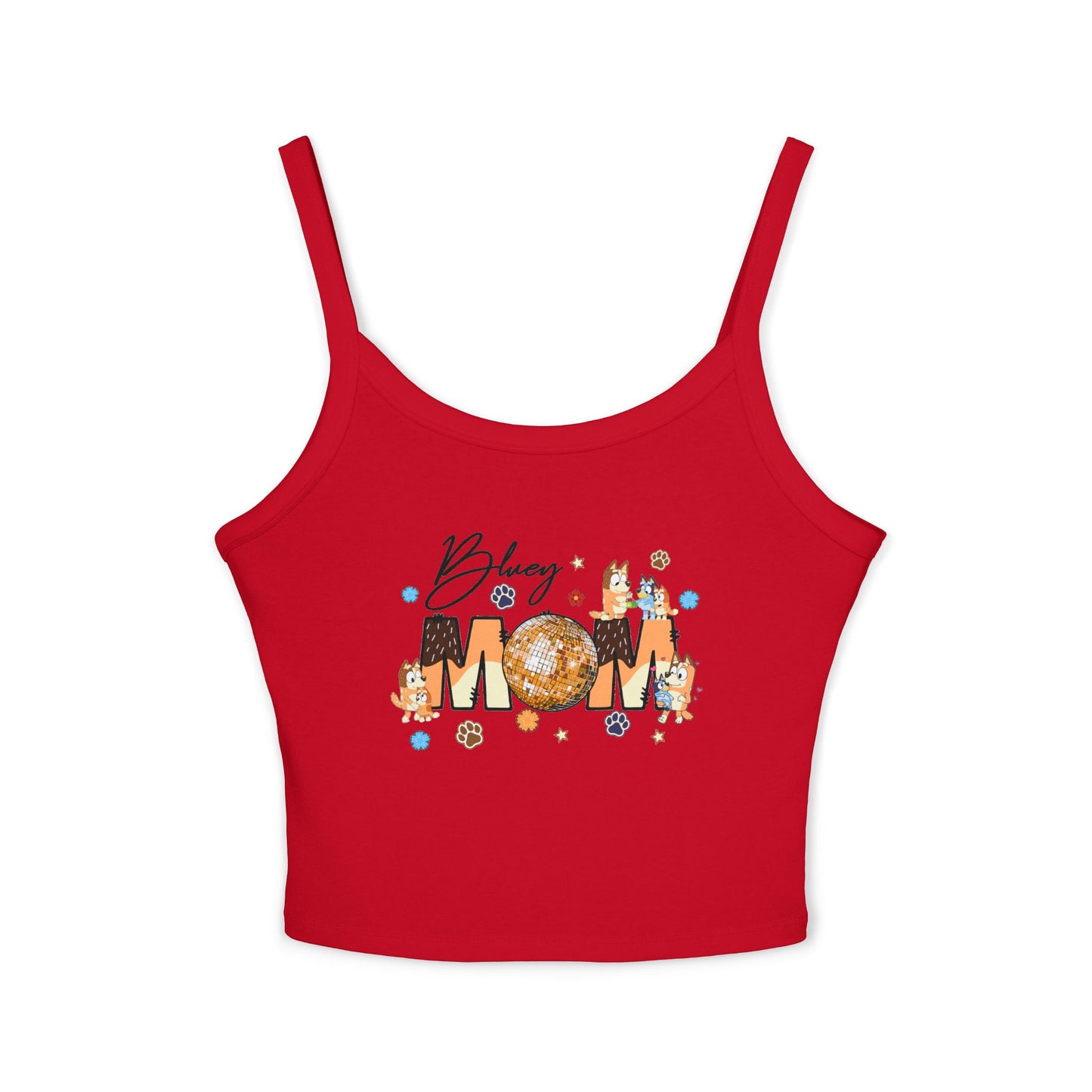 Princess Grace Bluey Mom Spaghetti Strap Tank Top Cute & Comfortable Summer Wear