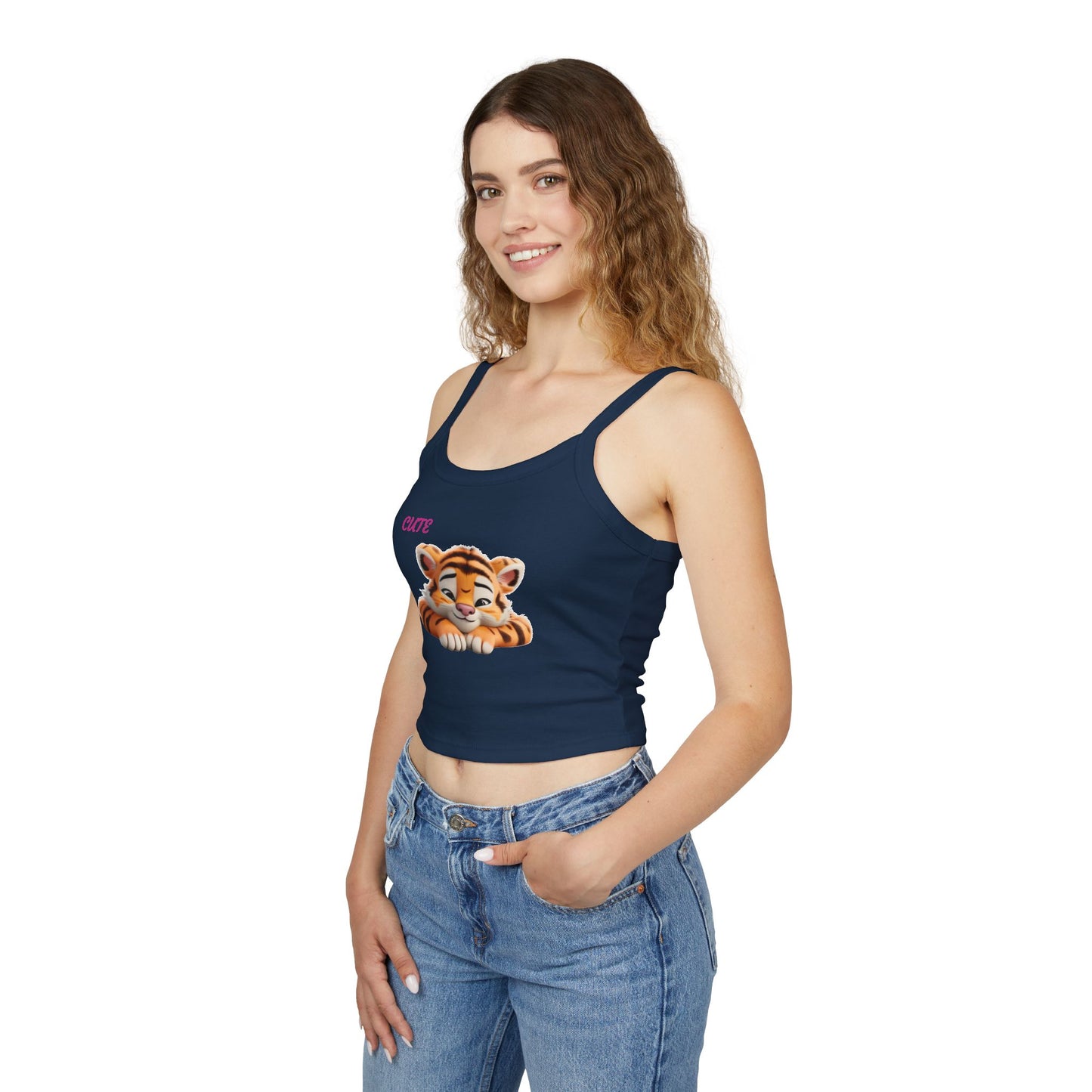 Princess Grace Cute Tiger Print Women's Spaghetti Strap Tank Top Summer Style