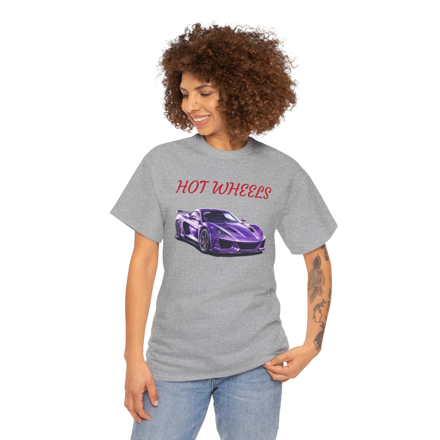 Princess Grace Hot Wheels Graphic Unisex Heavy Cotton Tee Perfect for Car Enthusiasts