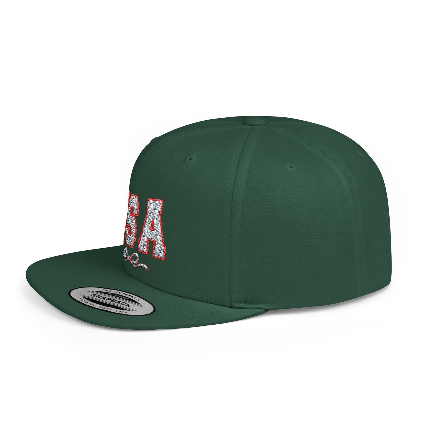 Princess Grace USA Glitter Flat Bill Snapback Hat Trendy and Stylish