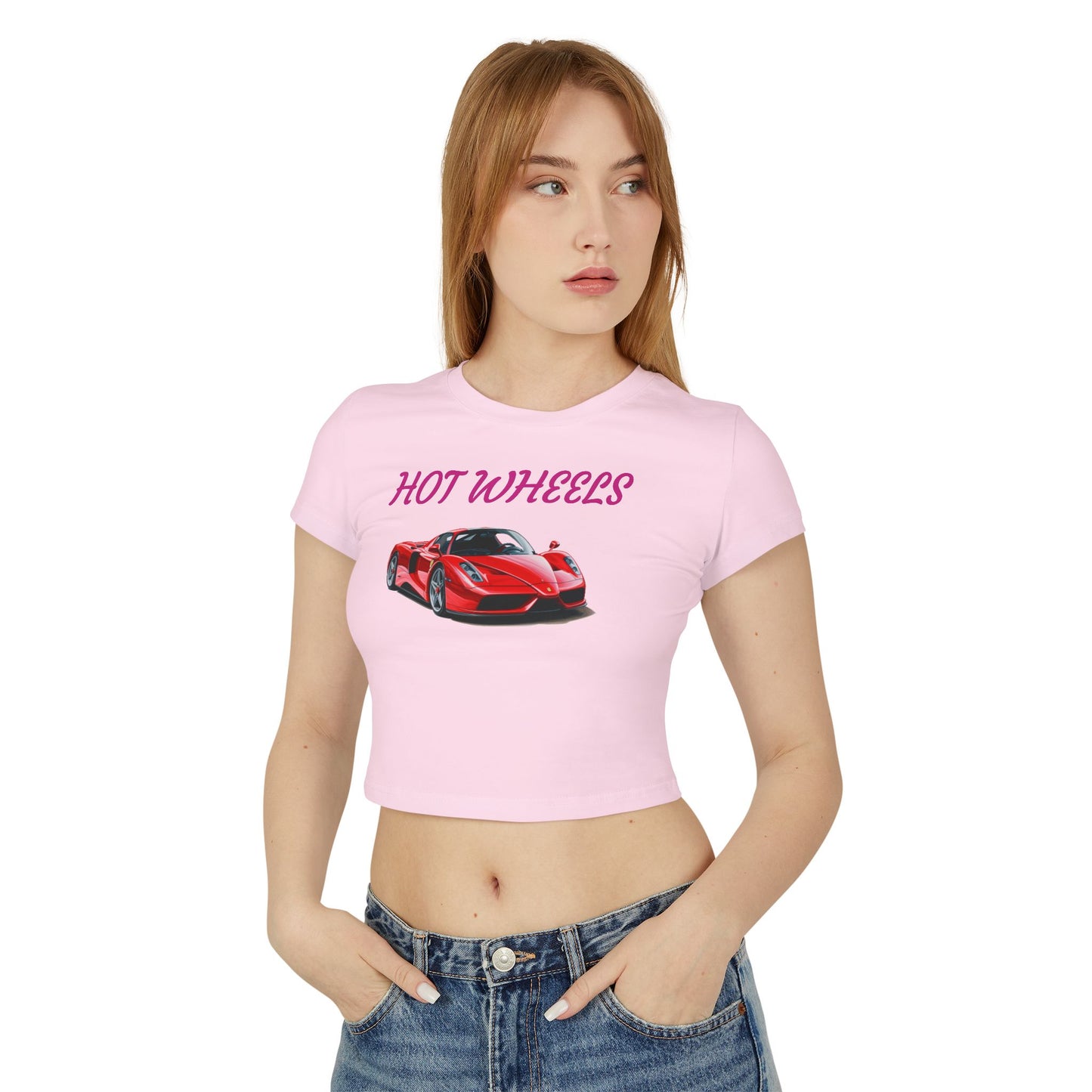 Princess Grace Hot Wheels Women's Baby Tee Fun & Trendy Car Graphic Top