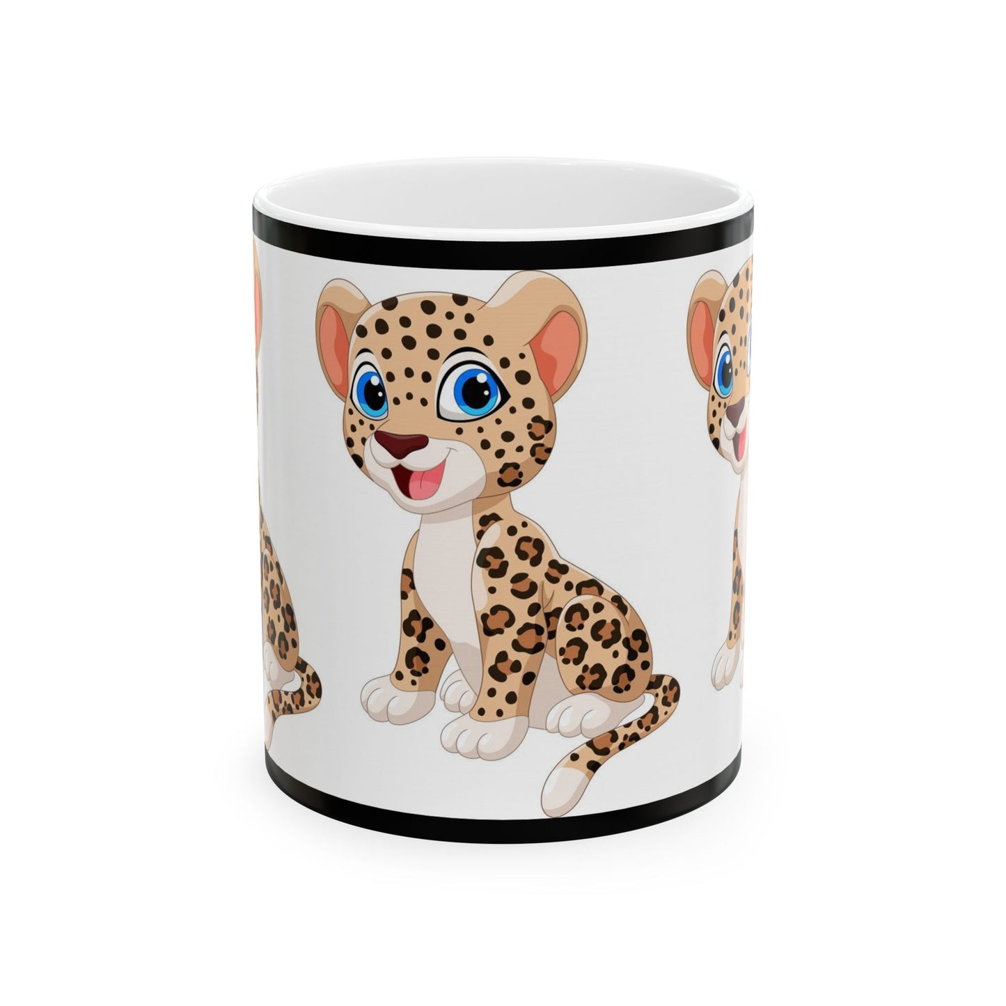 Princess Grace Cute Leopard Ceramic Mug Perfect Gift for Animal Lovers