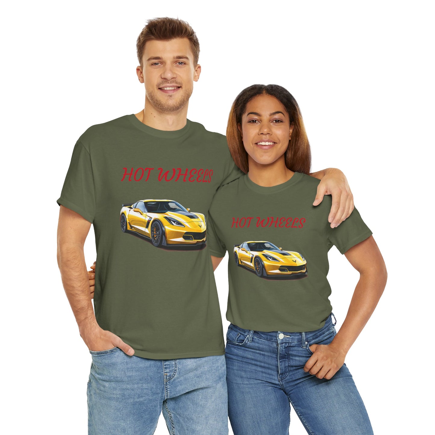 Princess Grace Hot Wheels Unisex Heavy Cotton Tee Sports Car Graphic T-Shirt