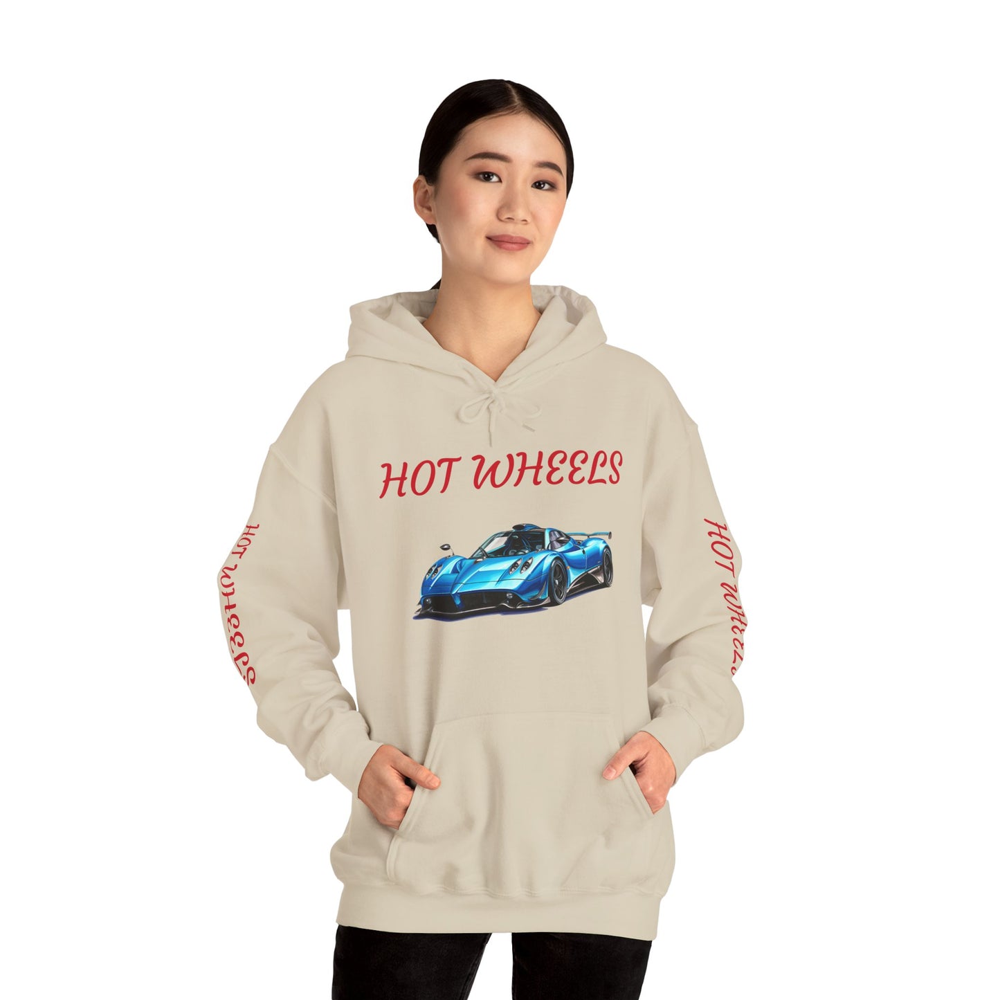 Princess Grace Unisex Heavy Blend Hot Wheels Hooded Sweatshirt Stylish Car Graphic for Auto Enthusiasts