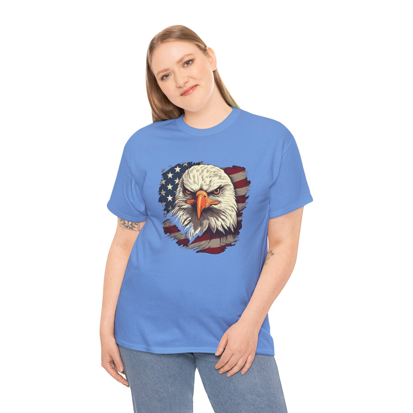 Princess Grace Patriotic Eagle Graphic Tee Unisex Heavy Cotton T-Shirt
