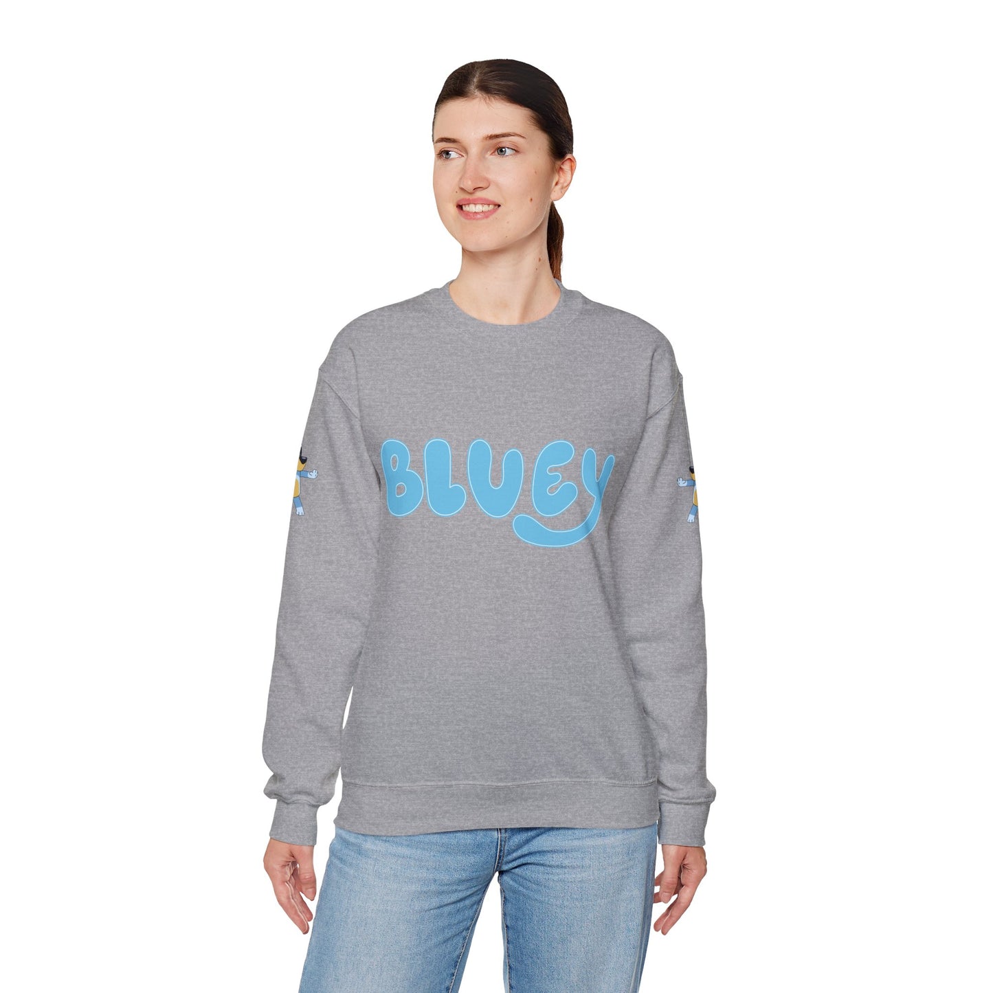 Princess Grace Bluey Unisex Crewneck Sweatshirt Cozy Cartoon Apparel for Kids and Adults