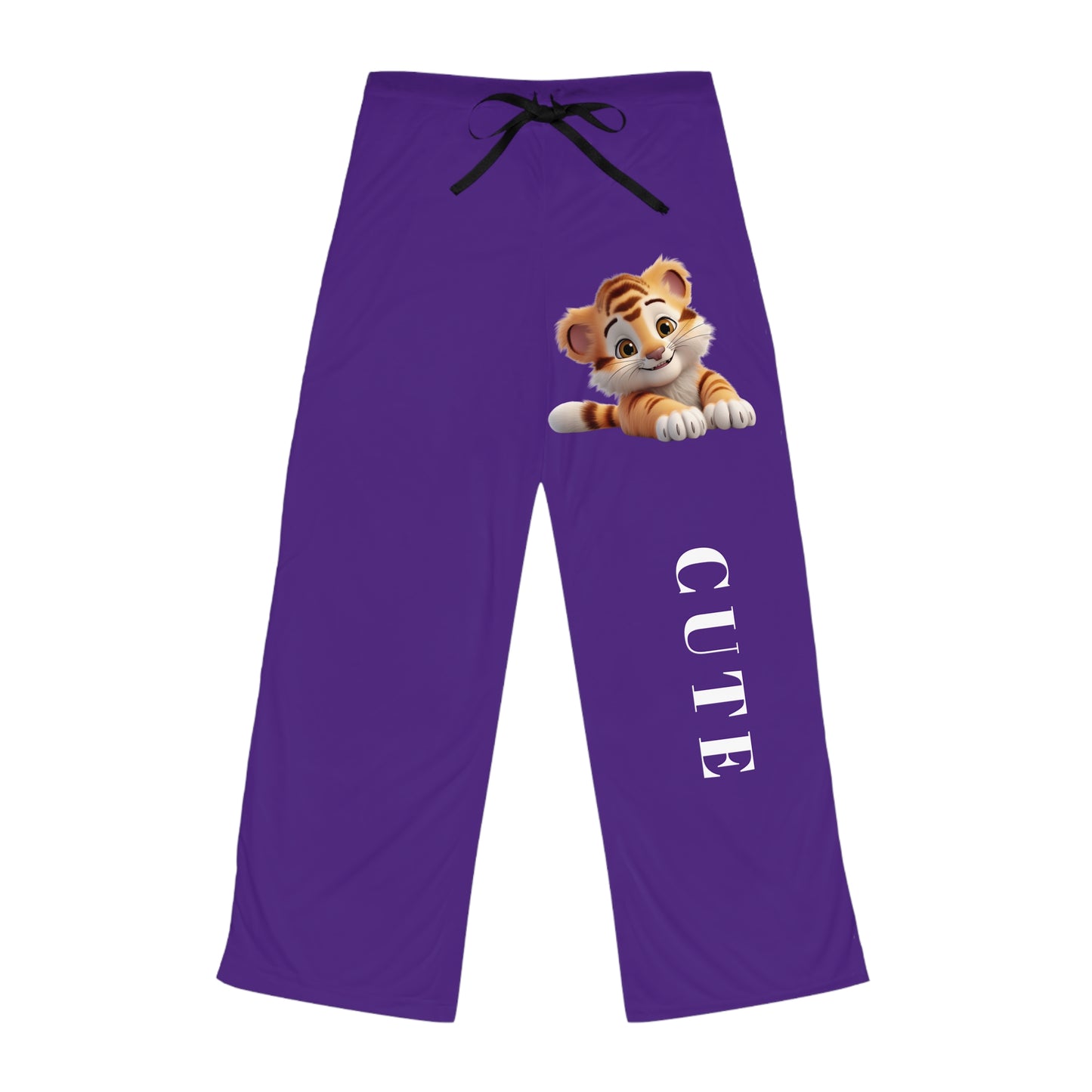 Princess Grace Cute Tiger Women's Pajama Pants Cozy Sleepwear for Relaxing Nights Perfect Gift for Animal Lovers
