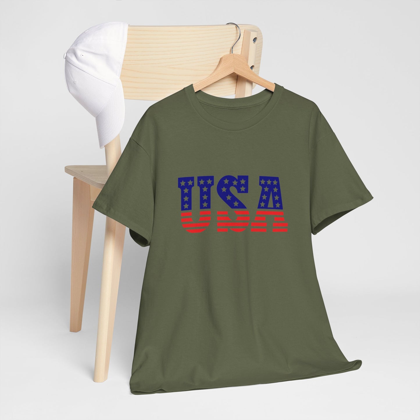Princess Grace Patriotic USA Unisex Heavy Cotton Tee Comfortable Independence Day Apparel