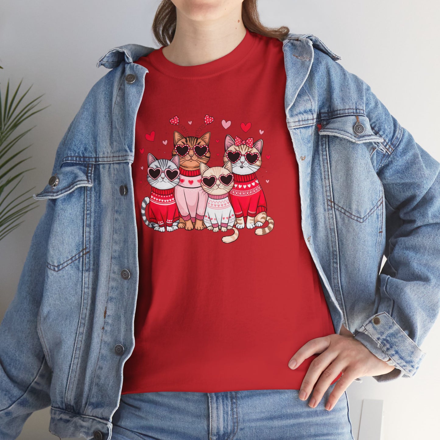 Princess Grace Cute Cat Lovers Unisex Heavy Cotton Tee Adorable Cats in Sweaters