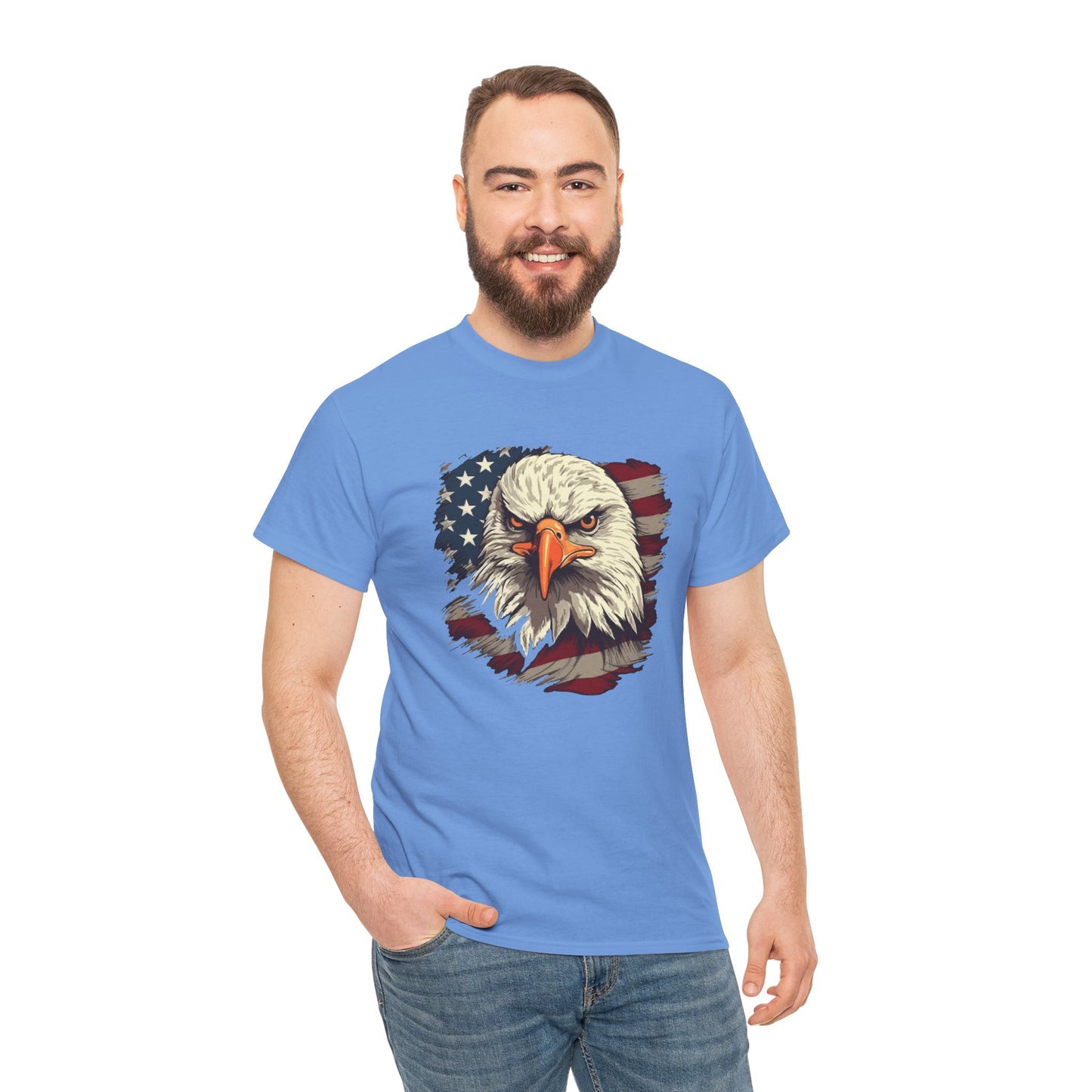Princess Grace Patriotic Eagle Graphic Tee Unisex Heavy Cotton T-Shirt