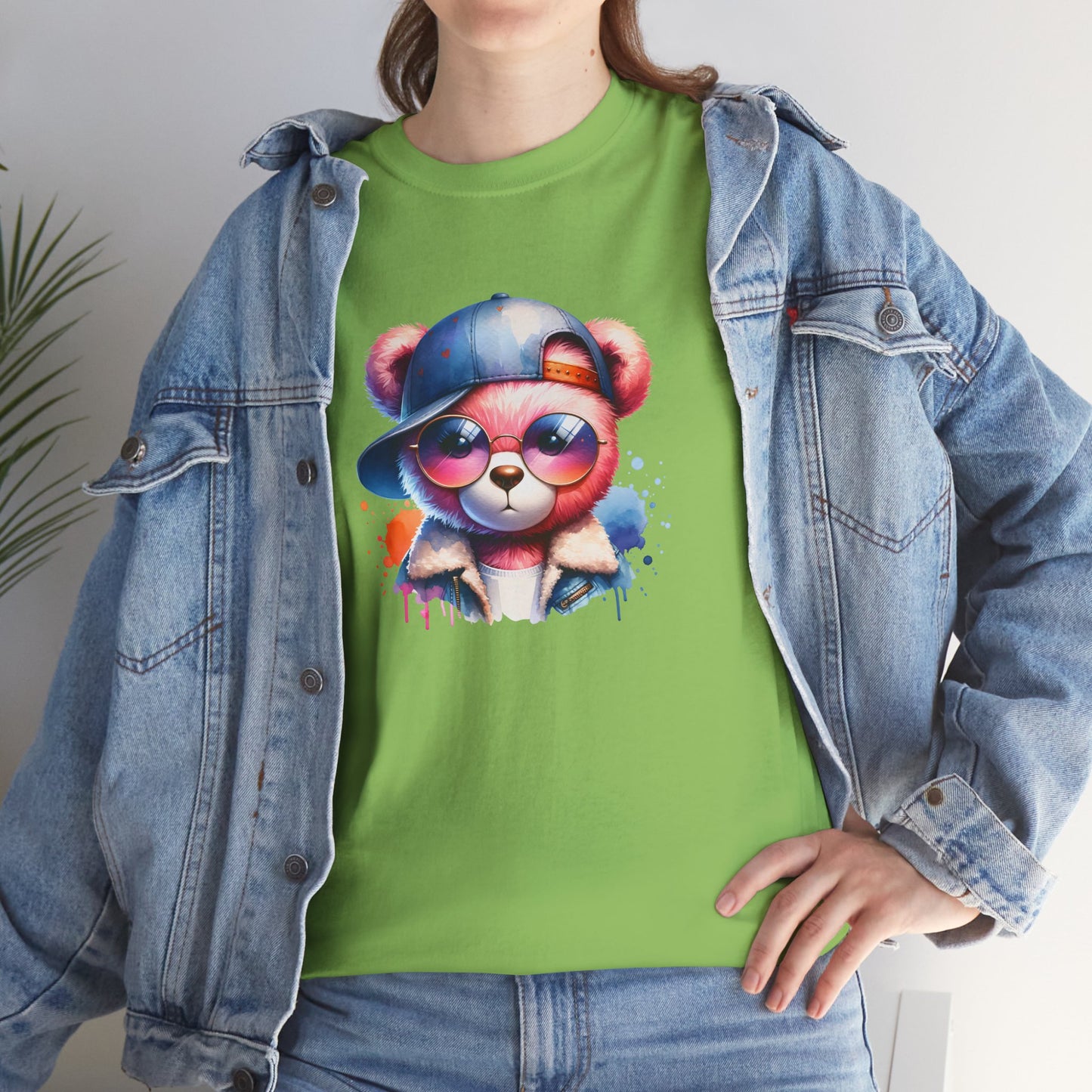 Princess Grace Cool Bear Graphic Unisex Heavy Cotton Tee Trendy Streetwear T-Shirt