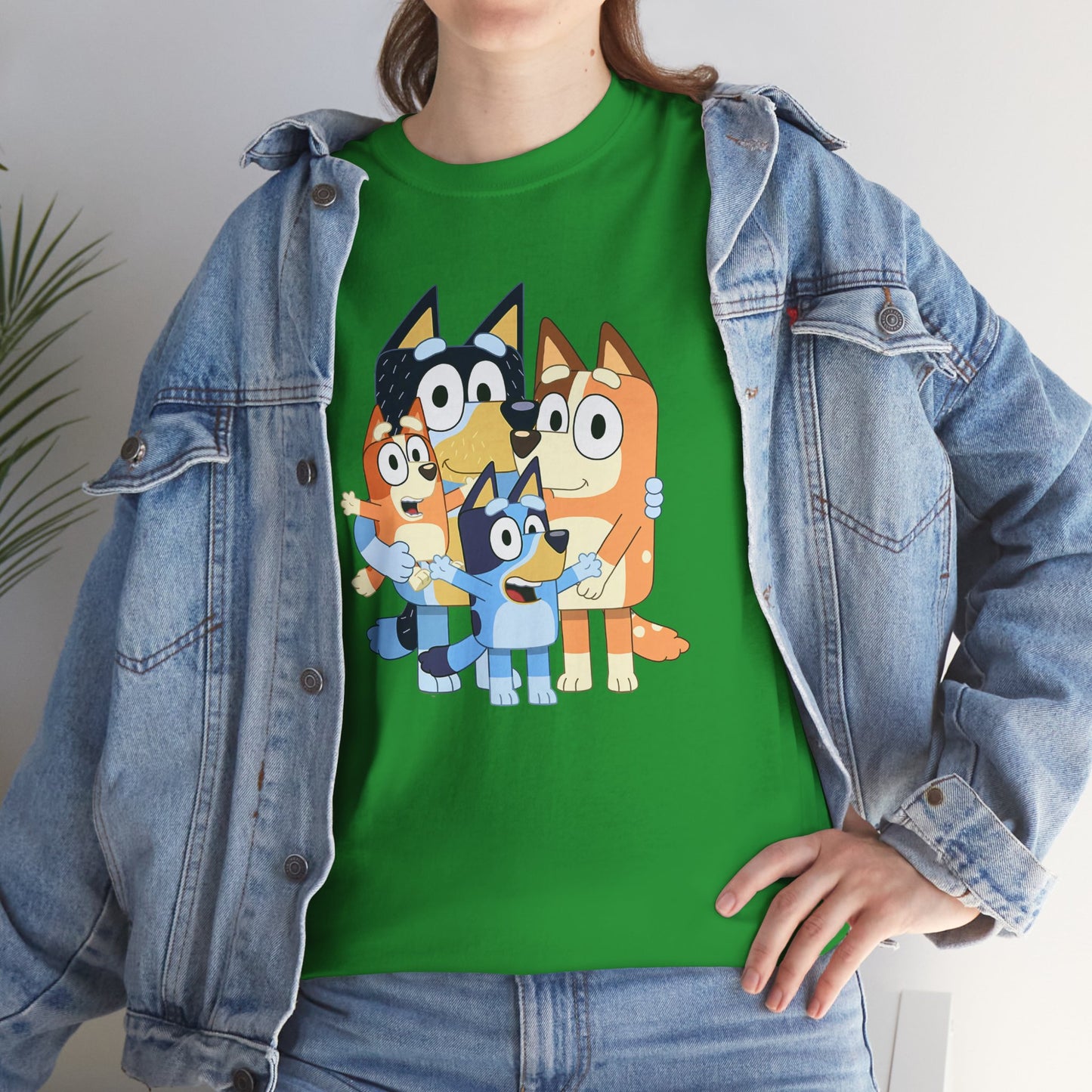 Princess Grace Bluey Family Unisex Heavy Cotton Tee Fun and Stylish for Kids and Adults