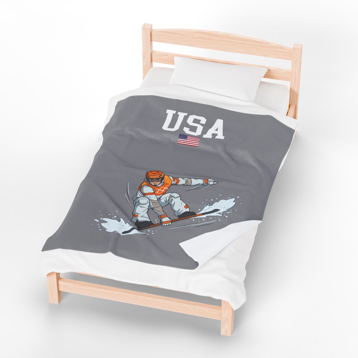 Princess Grace TEAM USA Velveteen Plush Blanket
