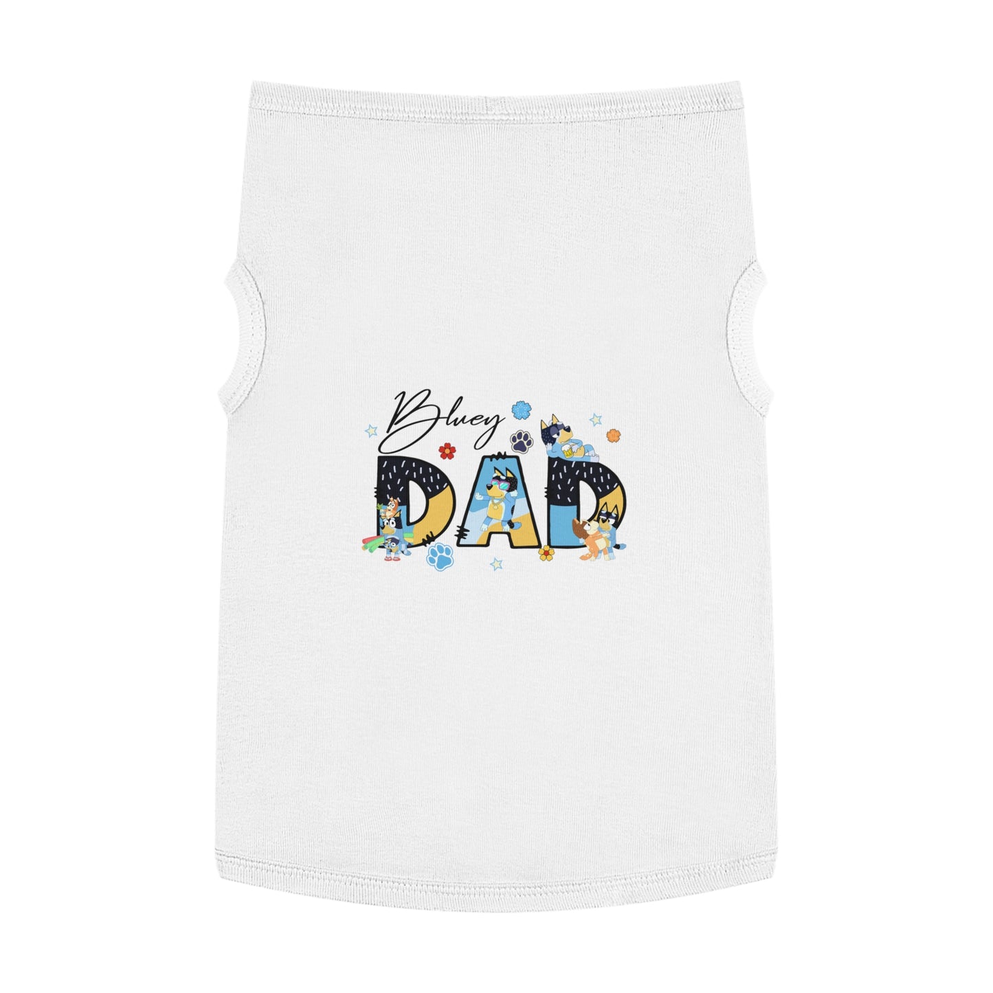Princess Grace Adorable Bluey Dad Pet Tank Top Fun and Stylish Dog Apparel
