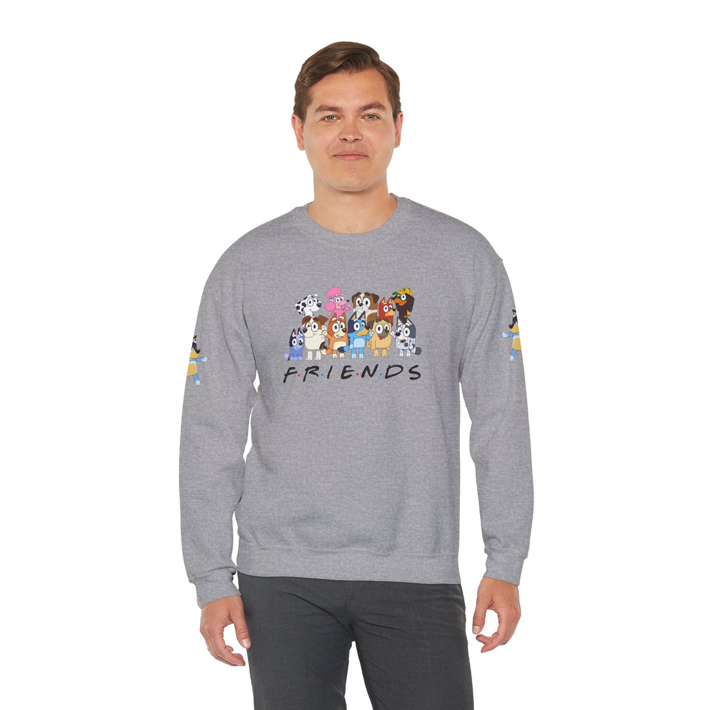 Princess Grace Bluey Friends Inspired Unisex Heavy Blend Crewneck Sweatshirt Cozy Cartoon Vibes