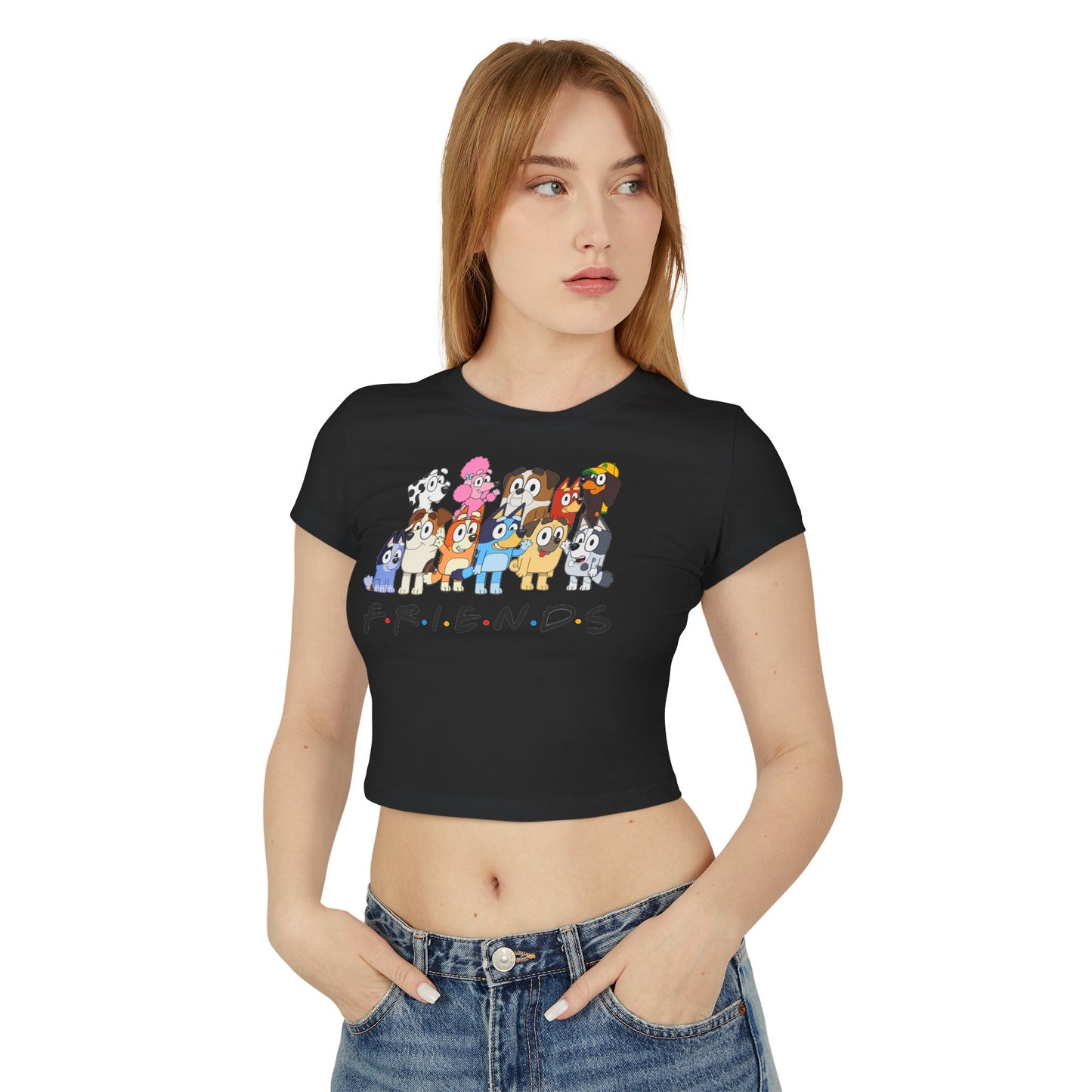 Princess Grace Cute Bluey Friends Women's Baby Tee Perfect for Kids & Cartoon Lovers