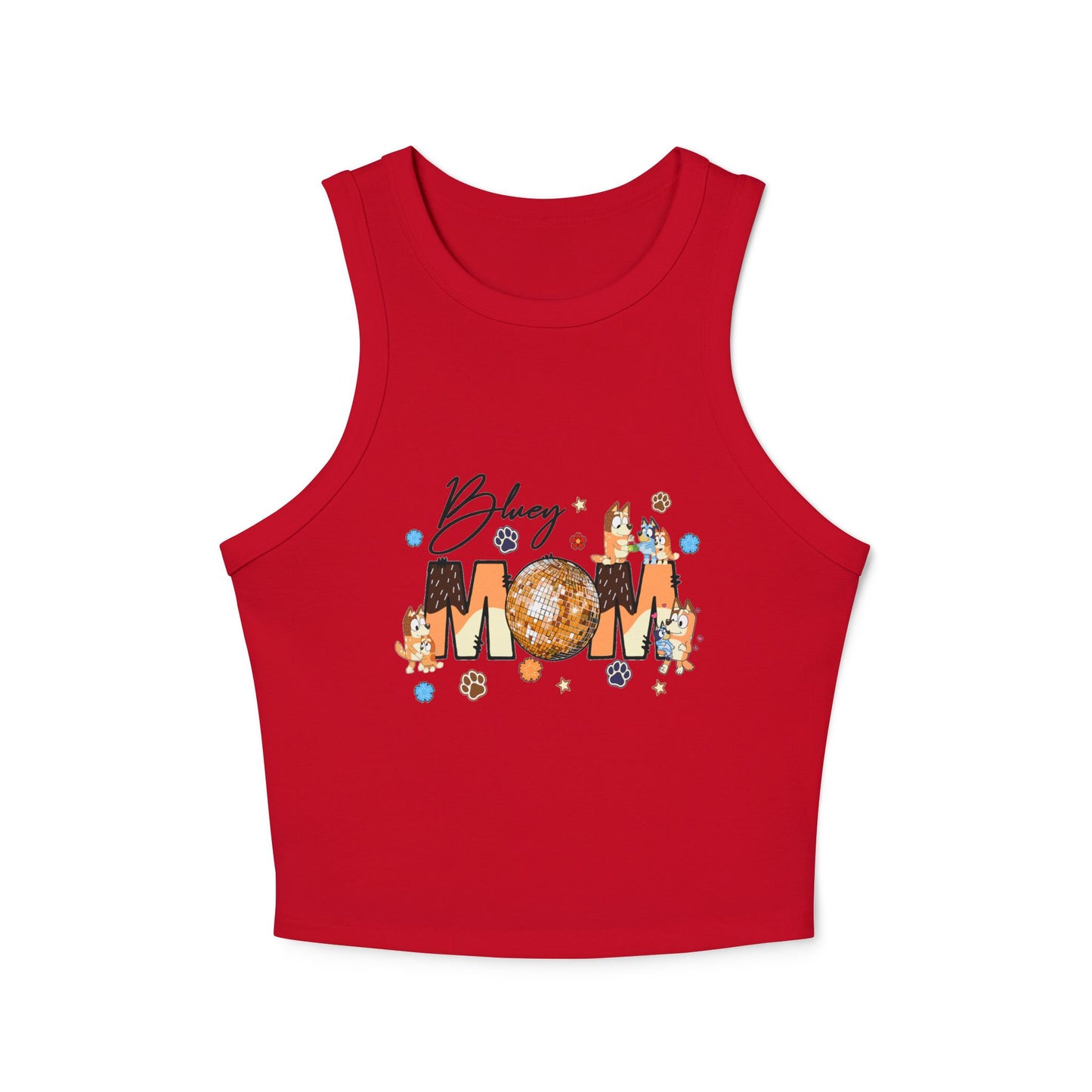 Princess Grace Bluey Mom Micro Rib Racer Tank Top Cute & Comfy Summer Wear