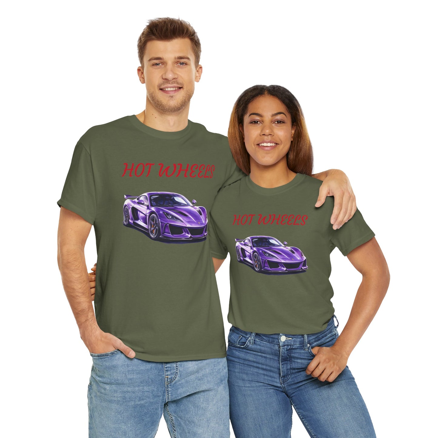 Princess Grace Hot Wheels Graphic Unisex Heavy Cotton Tee Perfect for Car Enthusiasts