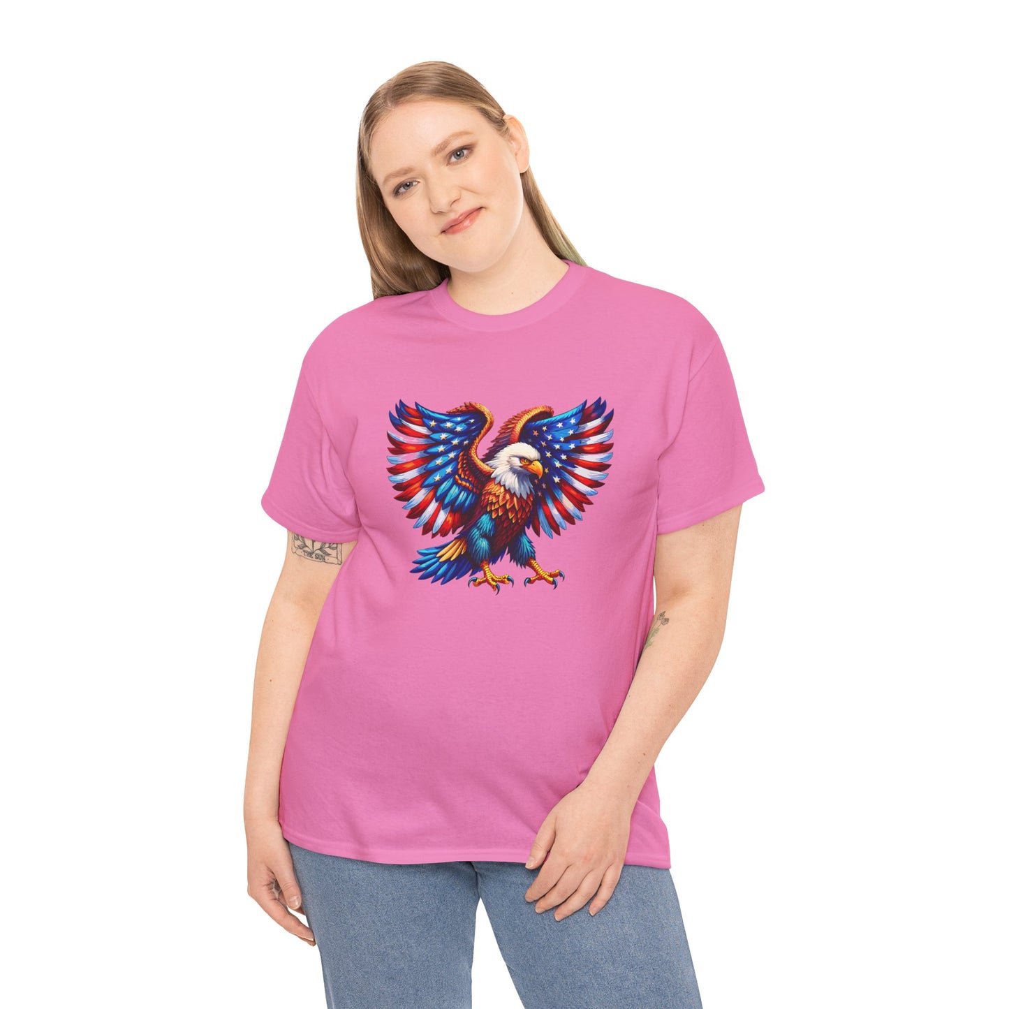 Princess Grace Patriotic Eagle Graphic Tee Unisex Heavy Cotton T-Shirt