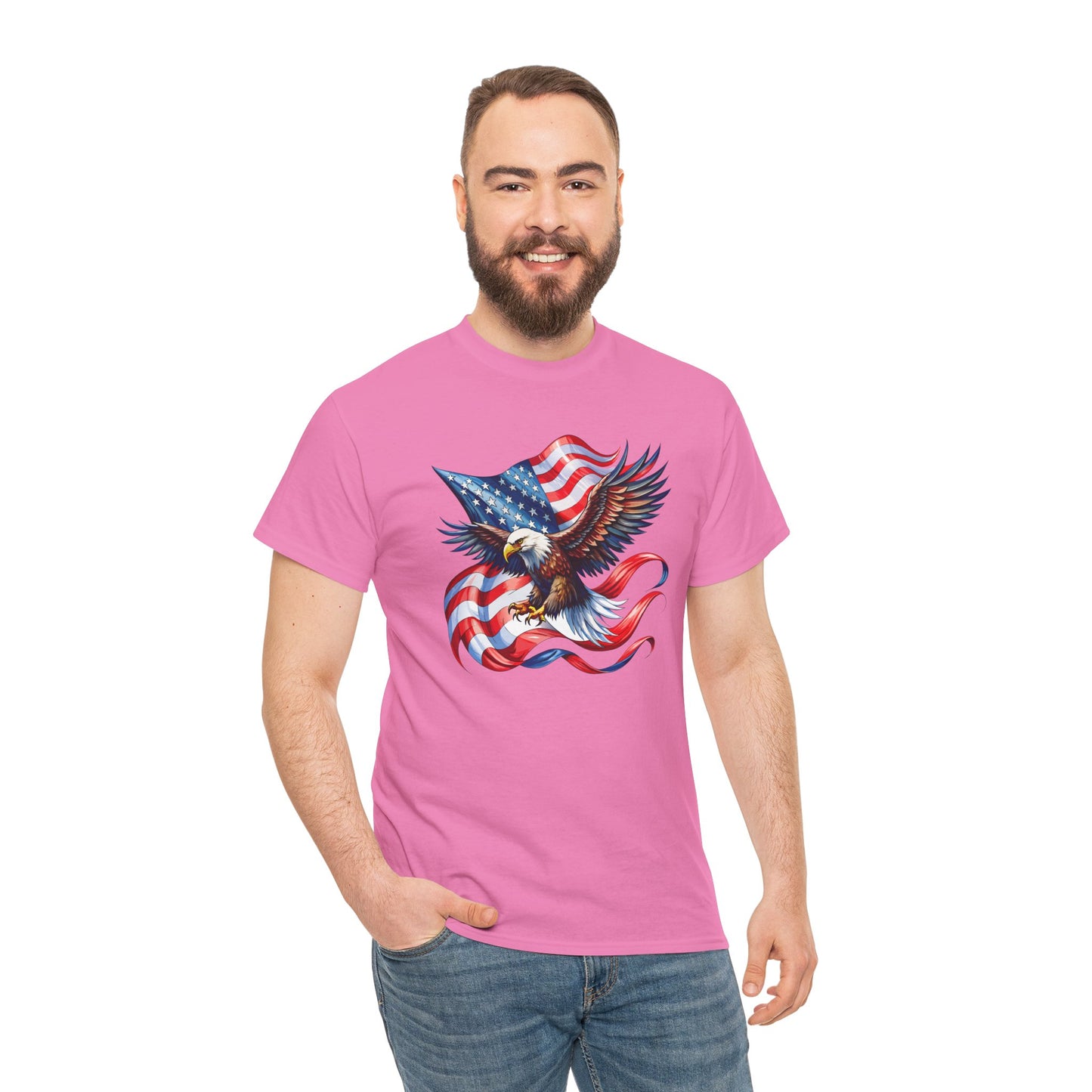 Princess Grace Patriotic Eagle Graphic Unisex Heavy Cotton Tee