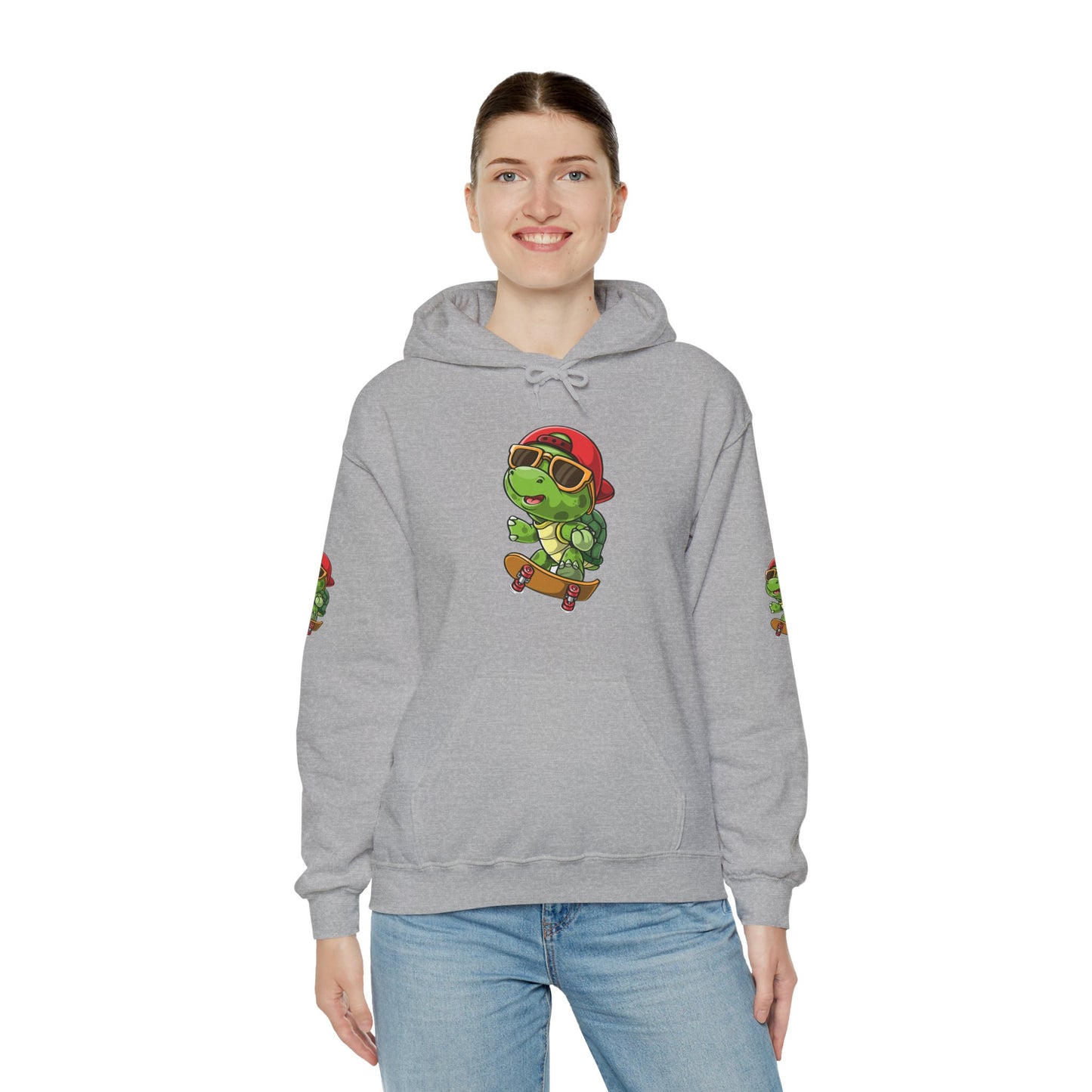 Princess Grace Cool Skateboarding Turtle Unisex Hoodie Fun and Stylish