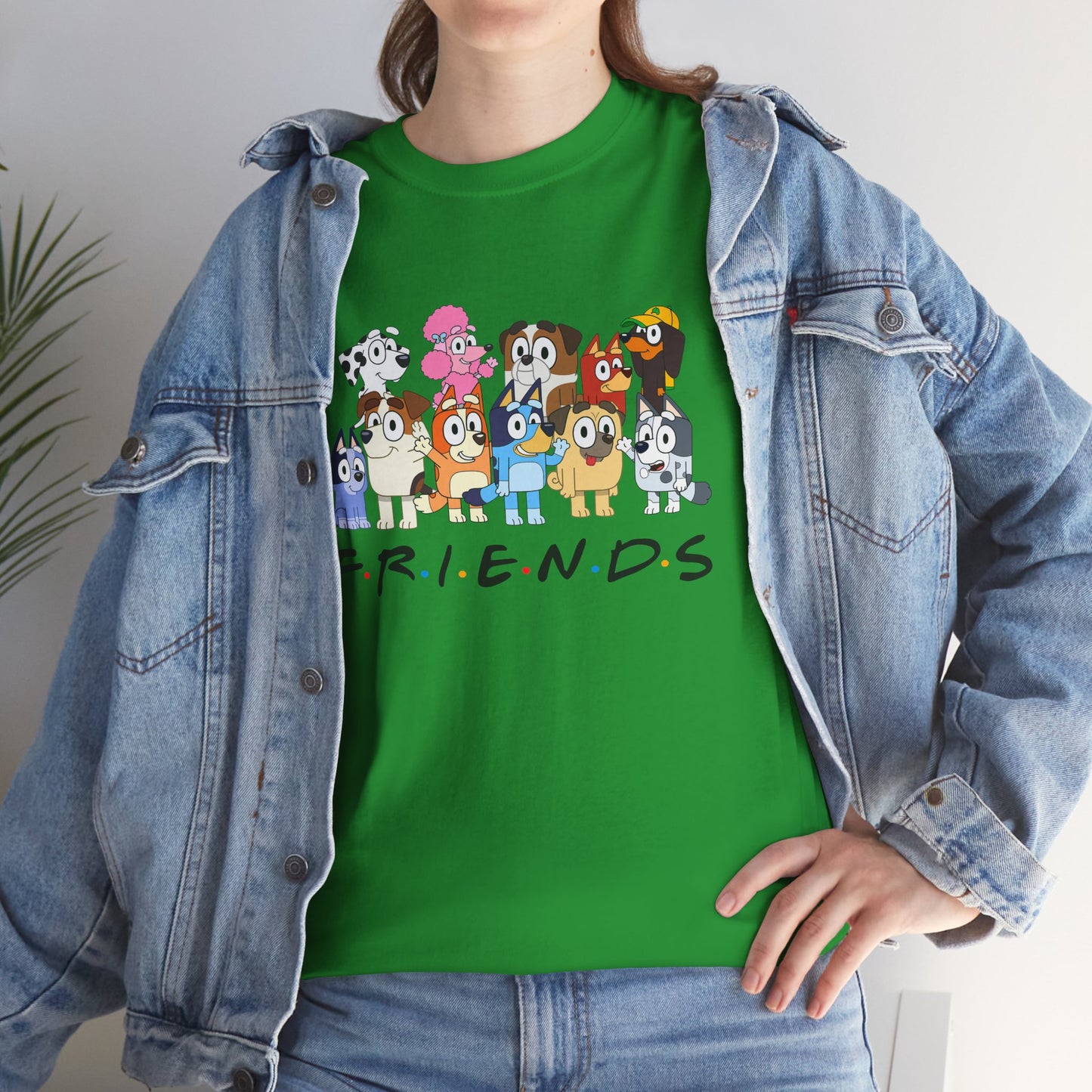 Princess Grace Bluey Friends Cartoon Unisex Heavy Cotton Tee Fun & Playful Design