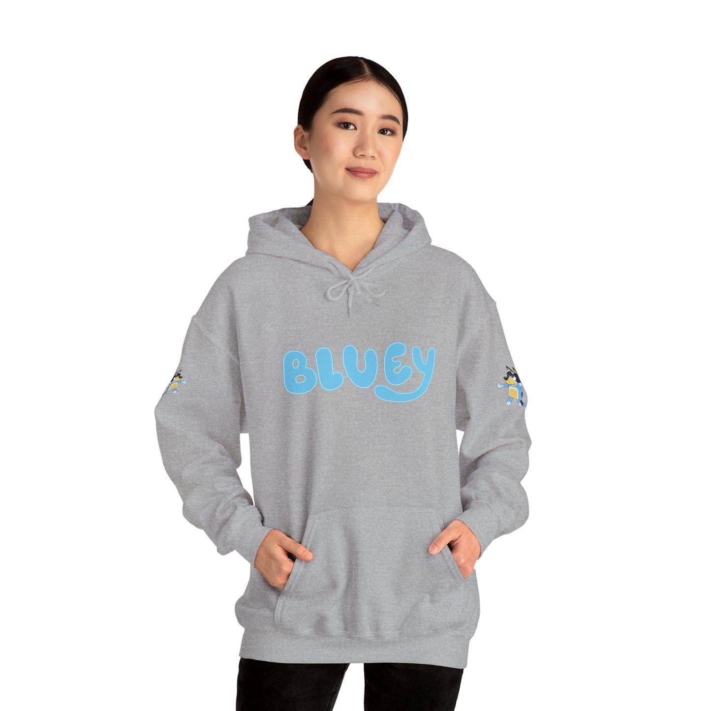 Princess Grace Bluey Unisex Hooded Sweatshirt Cozy Cartoon Style for Kids & Adults