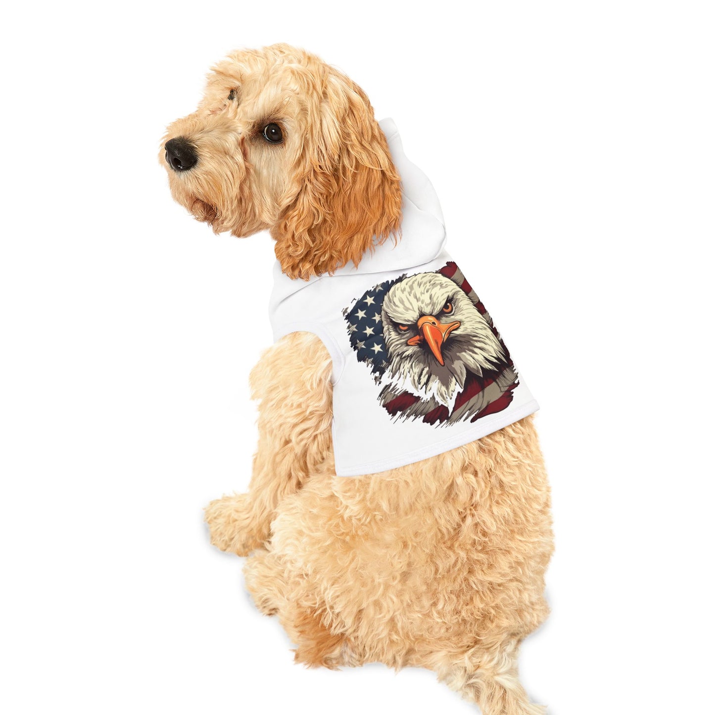 Princess Grace Patriotic Eagle Pet Hoodie for Dogs Comfortable & Stylish