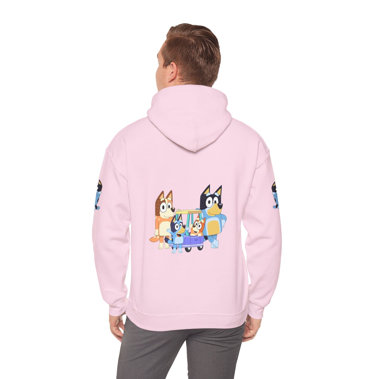 Princess Grace Bluey Fun Family Cartoon Hoodie - Unisex Heavy Blend with Playful Characters