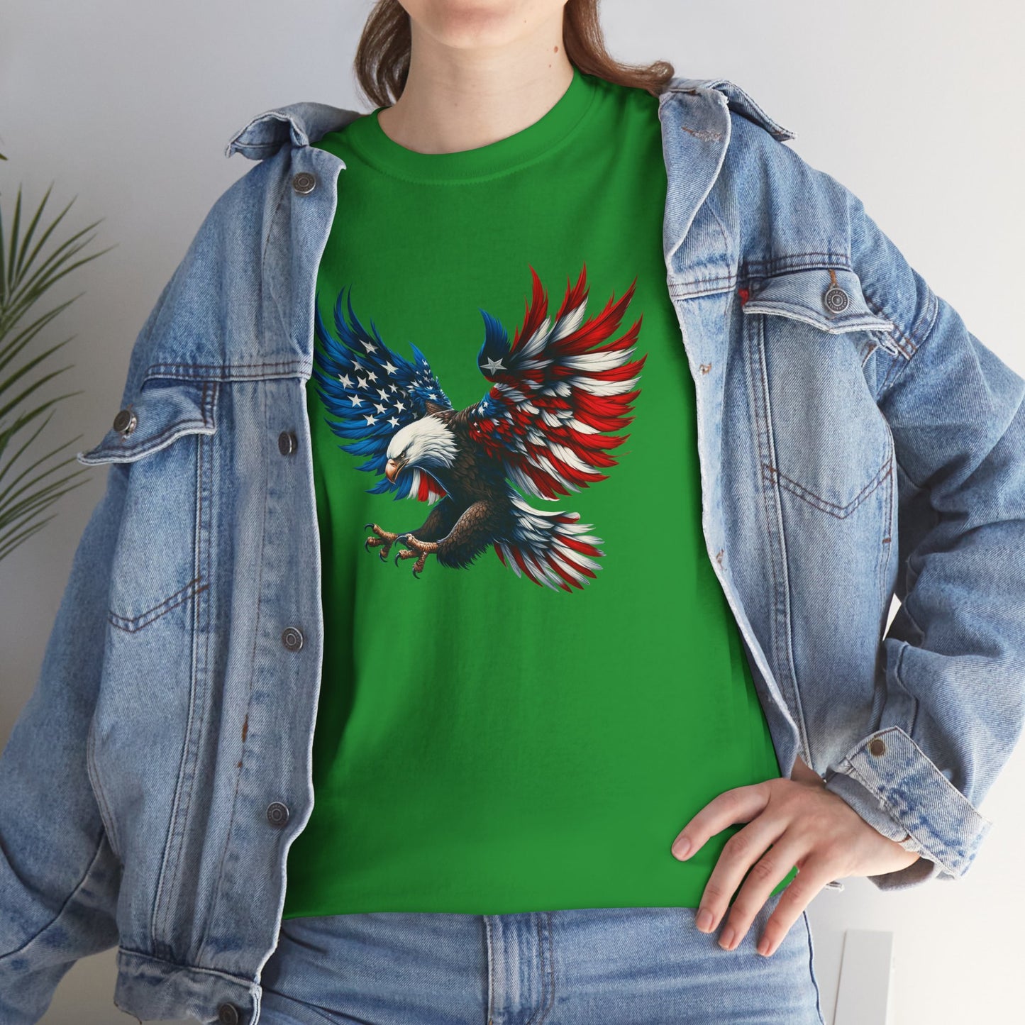 Princess Grace Patriotic Eagle Unisex Heavy Cotton Tee Bold USA Graphic Shirt