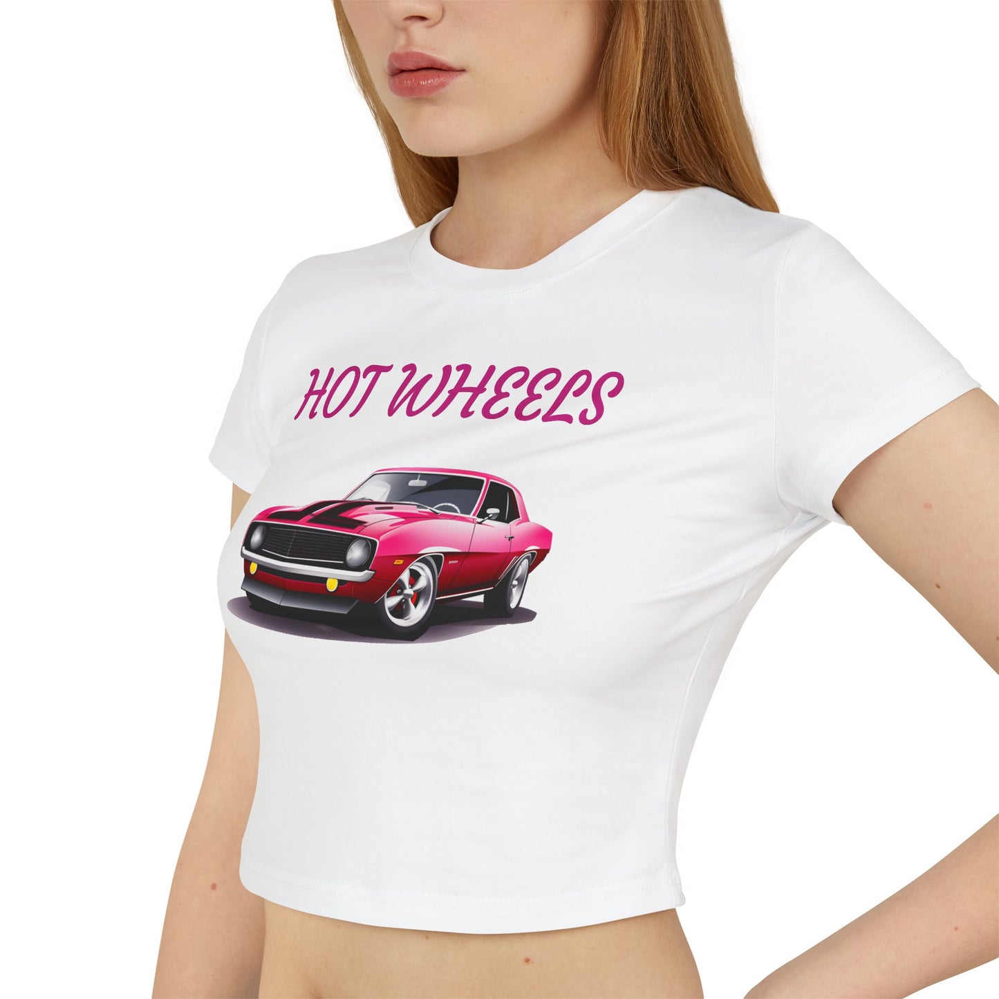 Princess Grace Women's Hot Wheels Graphic Baby Tee Vintage Car Fashion