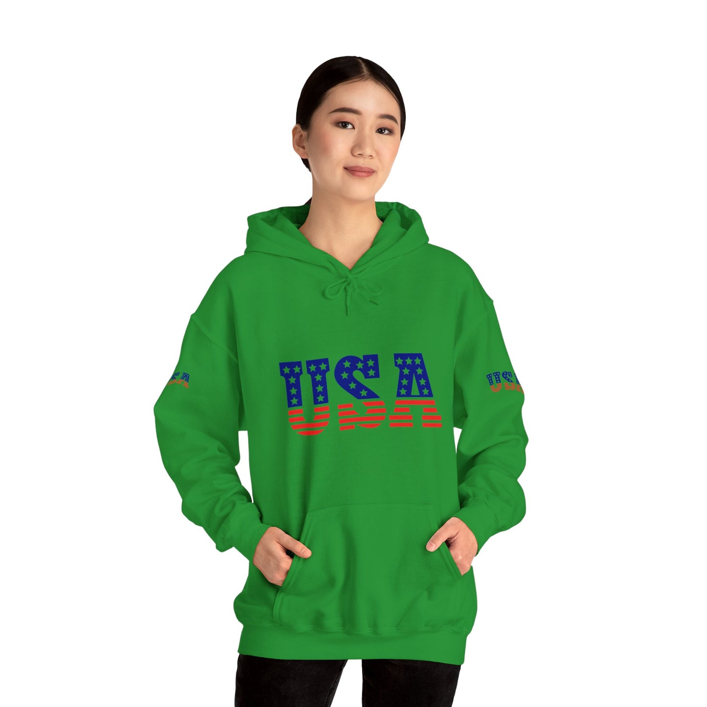 Princess Grace USA Proud Unisex Heavy Blend Hooded Sweatshirt Patriotic Eagle Design