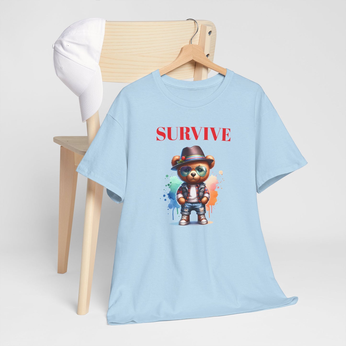 Princess Grace Survive Graphic Unisex Heavy Cotton Tee Fun and Bold Design for Adventurers