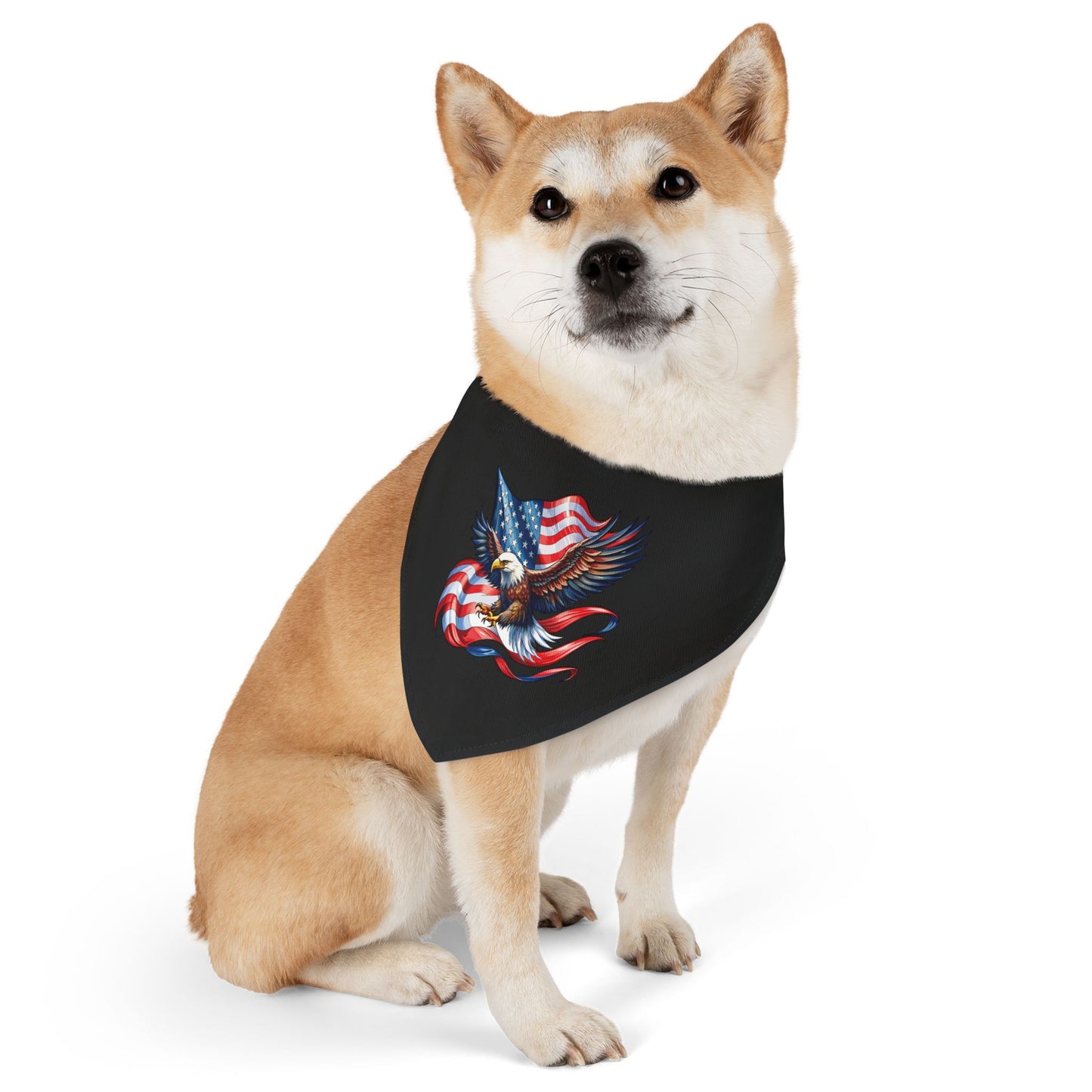Princess Grace Patriotic Pet Bandana Collar with Eagle Design