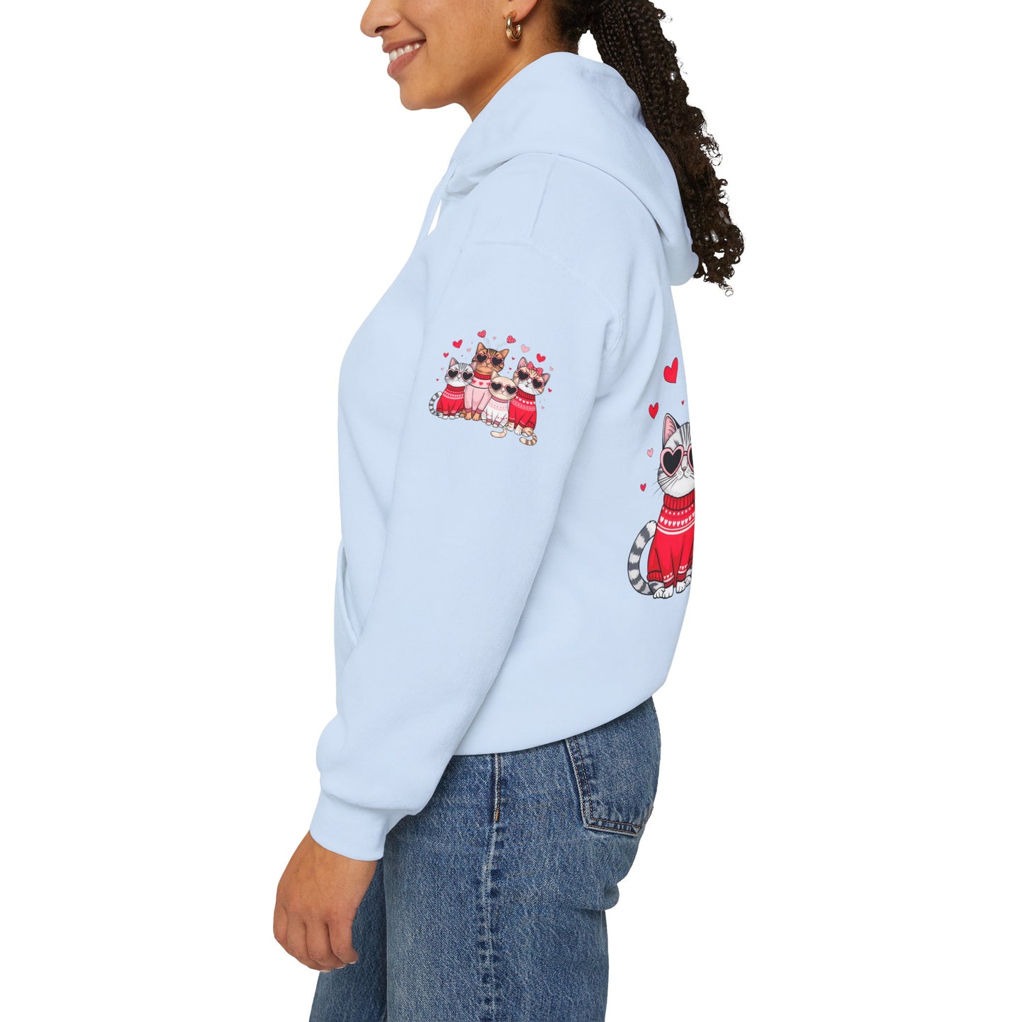 Princess Grace Cute Cat Lovers Hoodie with Heart Design
