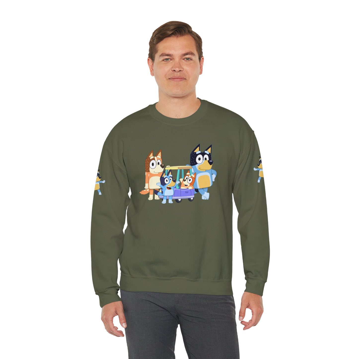 Princess Grace Bluey Cozy Cartoon Crewneck Sweatshirt for Kids and Families Perfect for Playtime and Pajama Days