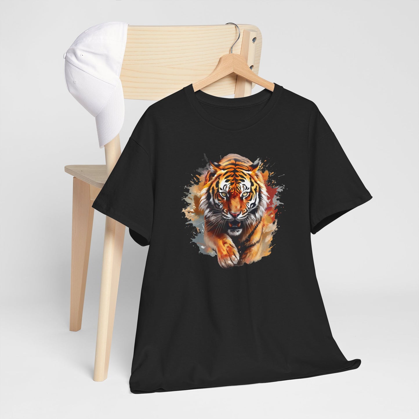 Princess Grace Fierce Tiger Unisex Heavy Cotton Tee Wild Animal Graphic Shirt