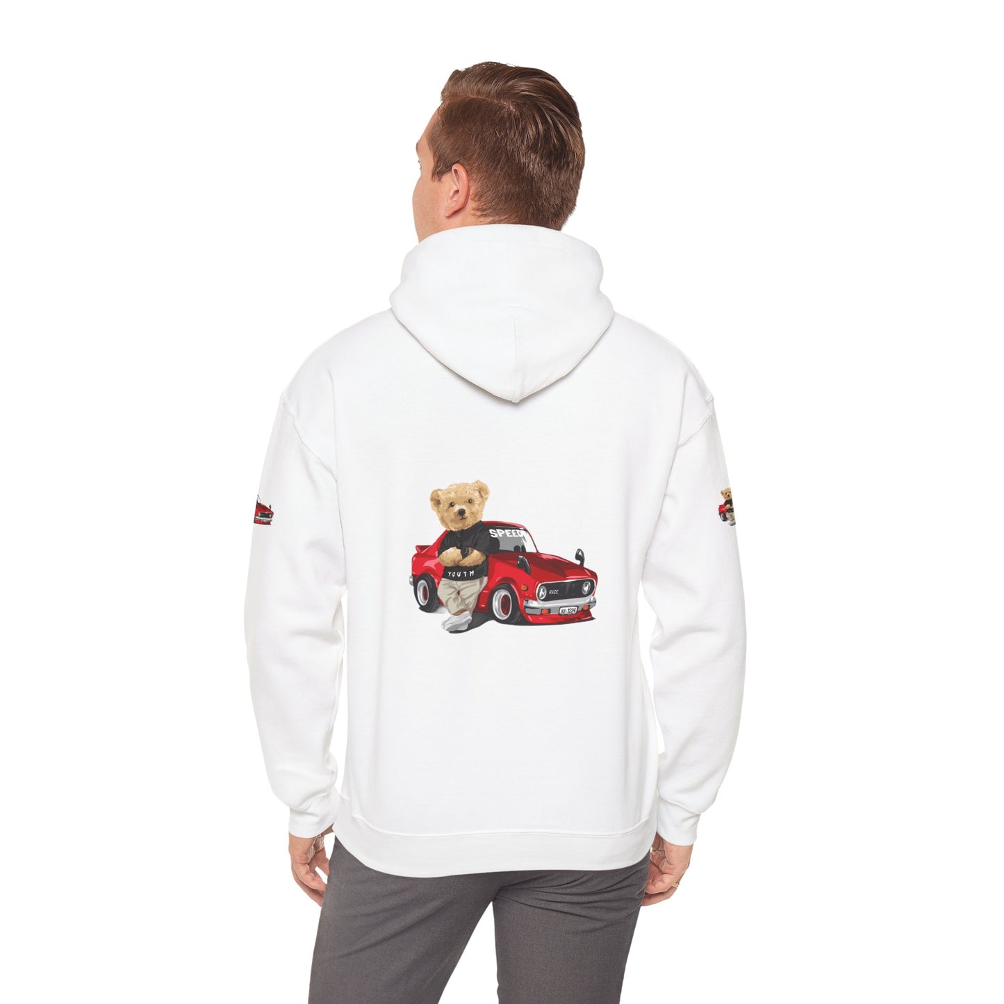 Princess Grace Vintage Bear Car Hoodie Fun Unisex Sweatshirt for Auto Lovers