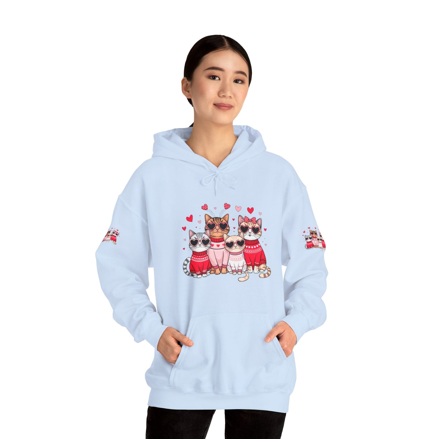 Princess Grace Cute Cat Lovers Hoodie with Heart Design