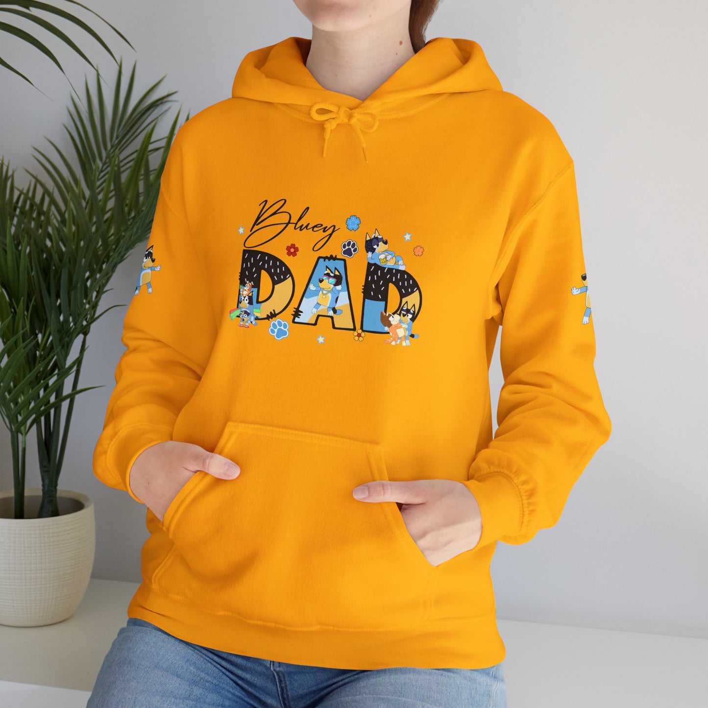 Princess Grace Bluey Funny "Baby's Dad" Unisex Hooded Sweatshirt ,Perfect Gift for New Dads