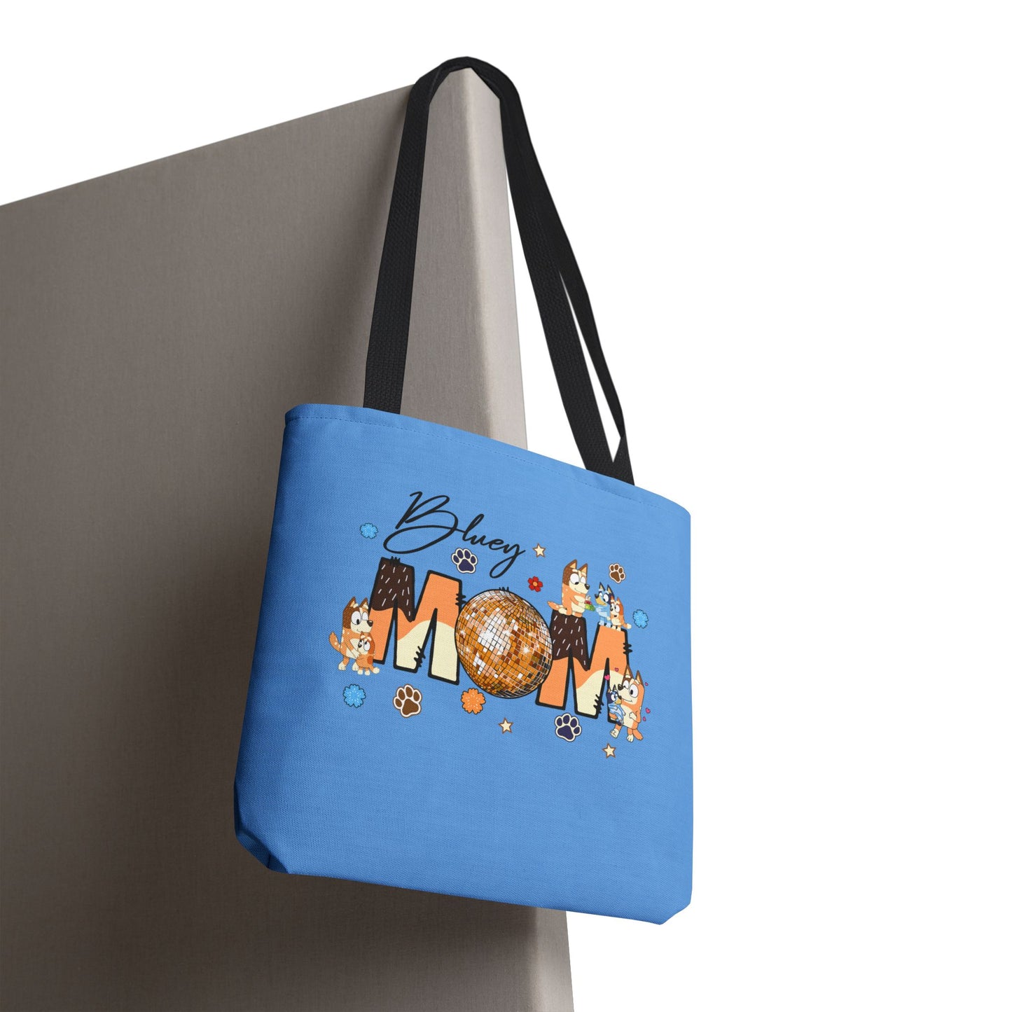 Princess Grace Fun Bluey Mom Tote Bag Perfect Gift for Dog Lovers & Moms