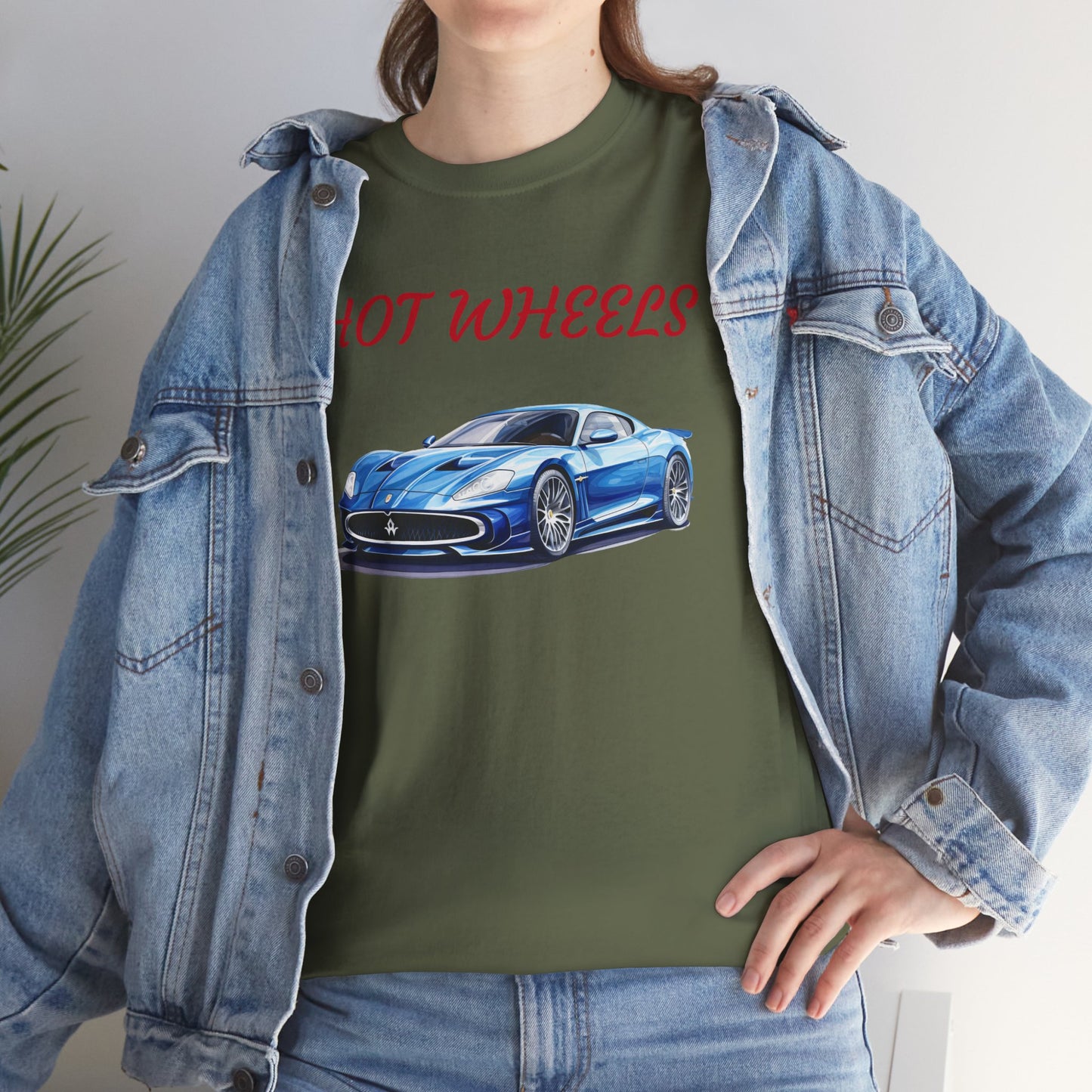 Princess Grace Hot Wheels Unisex Heavy Cotton Tee Classic Car Graphic T-Shirt for Auto Enthusiasts