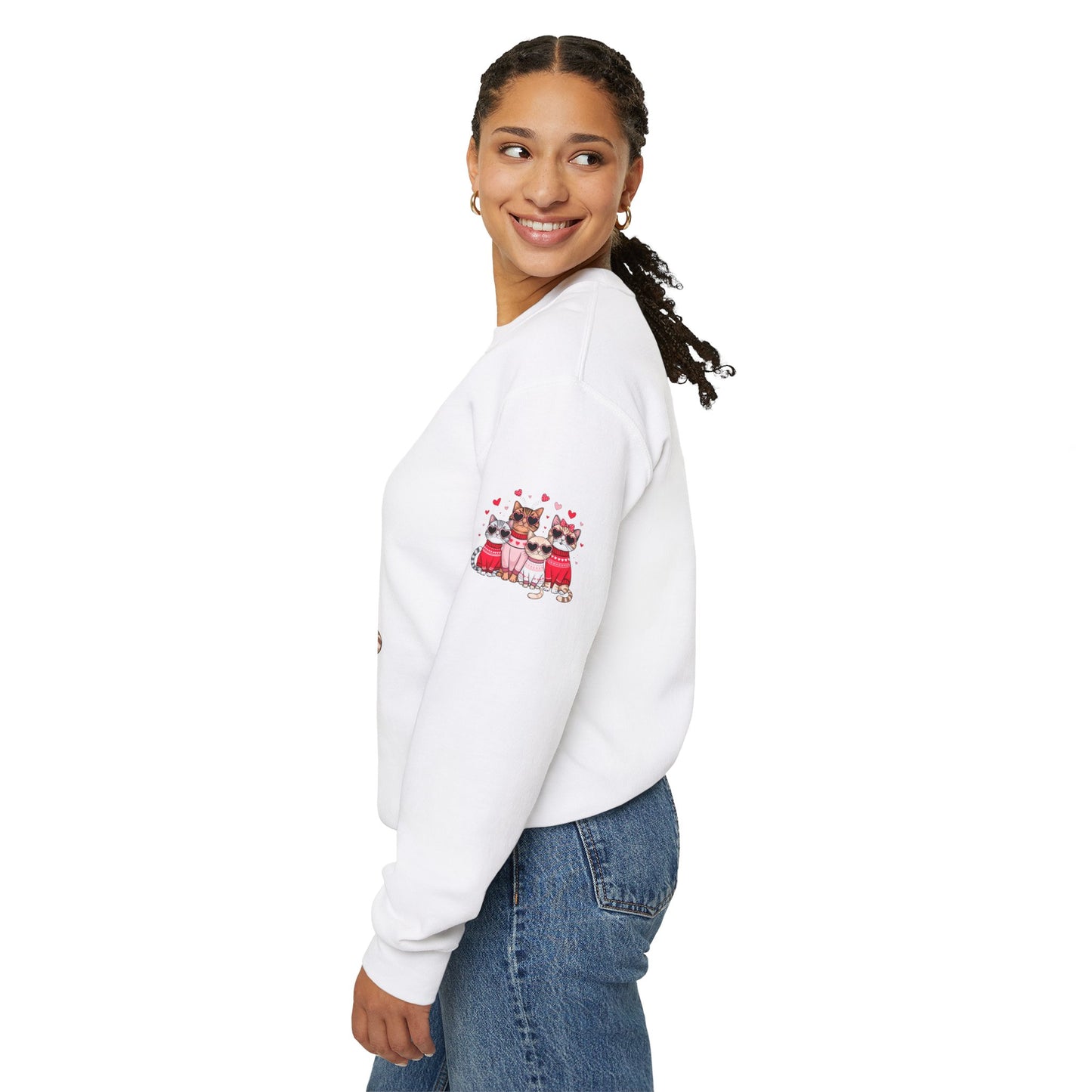 Princess Grace Cute Cat Lovers Crewneck Sweatshirt Cozy Valentine's Gift