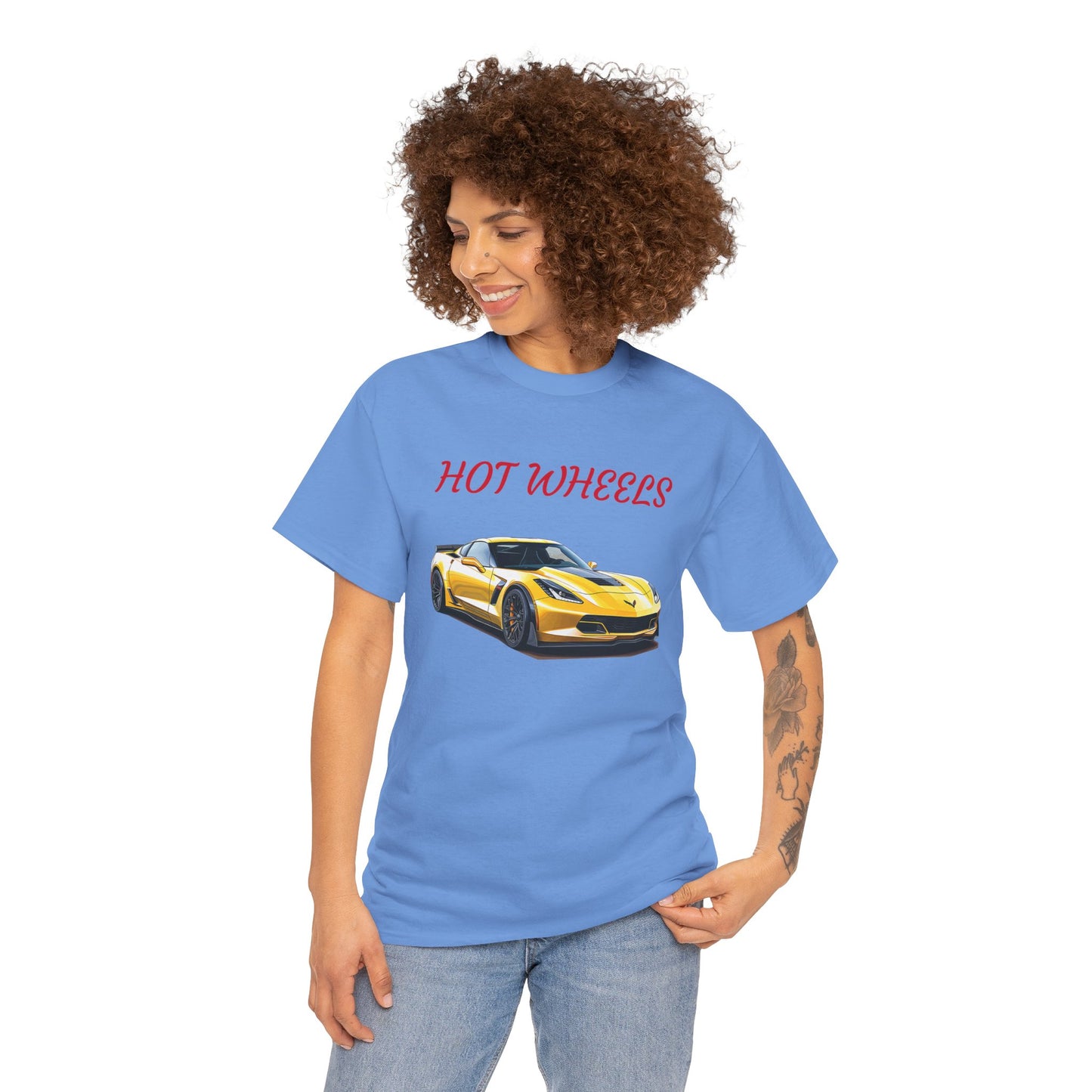 Princess Grace Hot Wheels Unisex Heavy Cotton Tee Sports Car Graphic T-Shirt