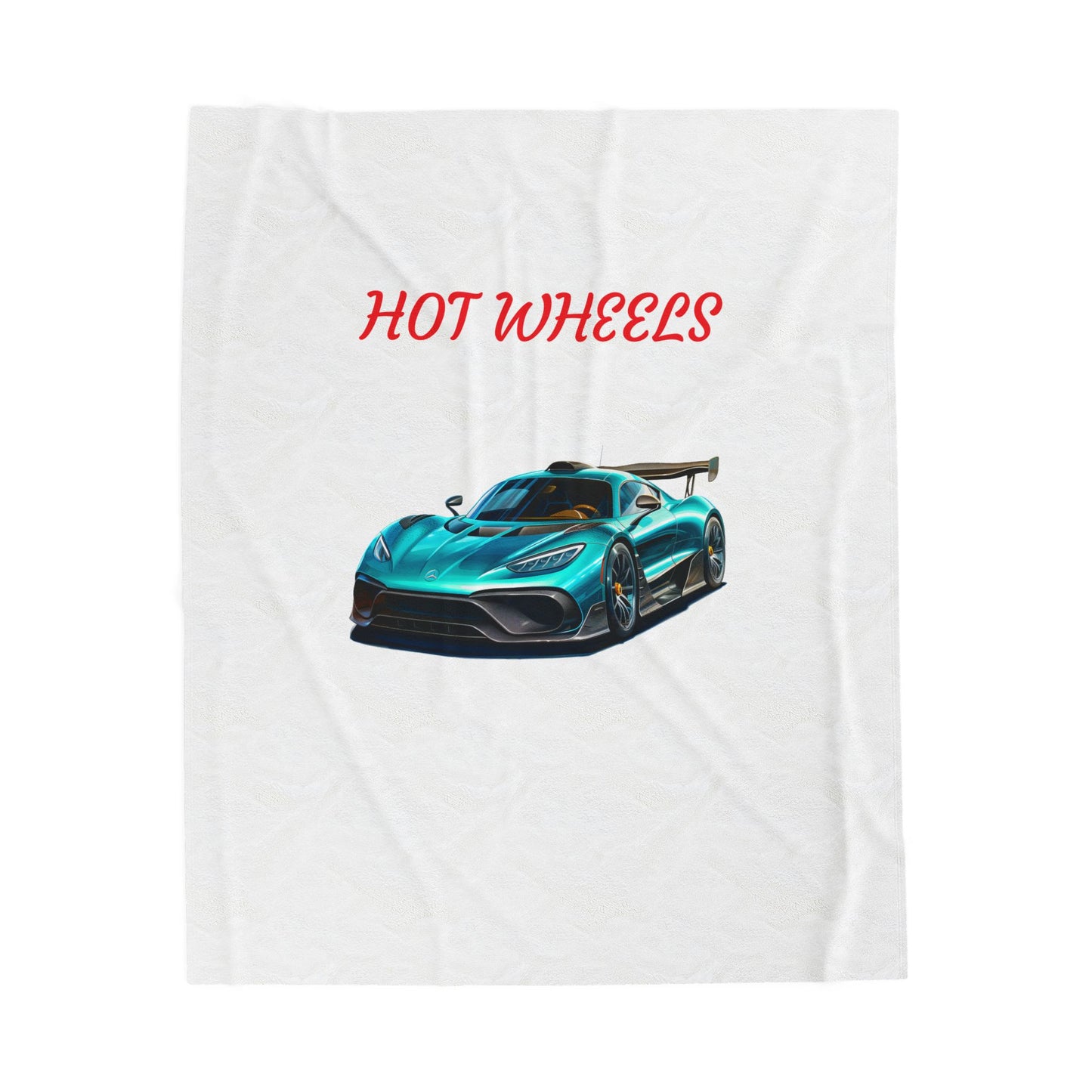 Princess Grace Hot Wheels Velveteen Plush Blanket Cozy Automotive Throw for Car Lovers