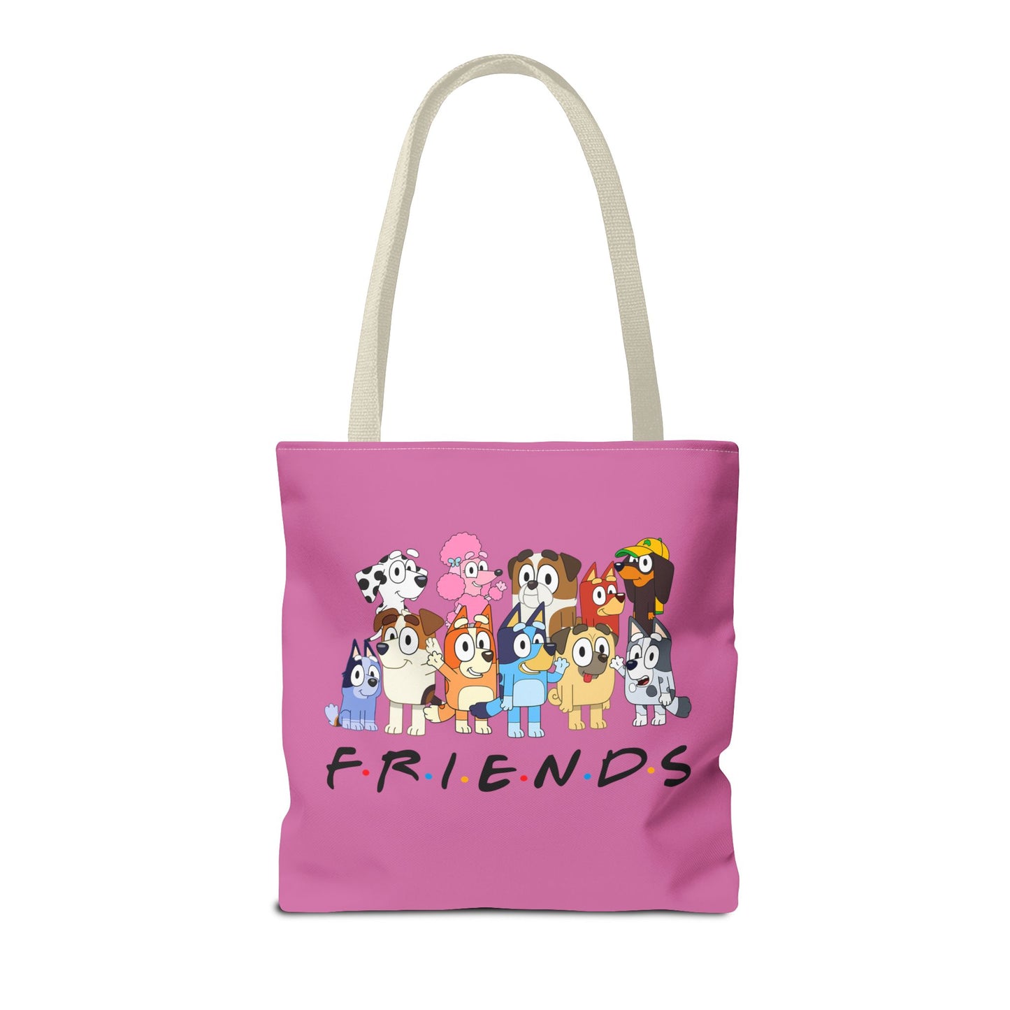 Princess Grace Bluey F.R.I.E.N.D.S Cartoon Tote Bag Fun & Playful Design for Animal Lovers