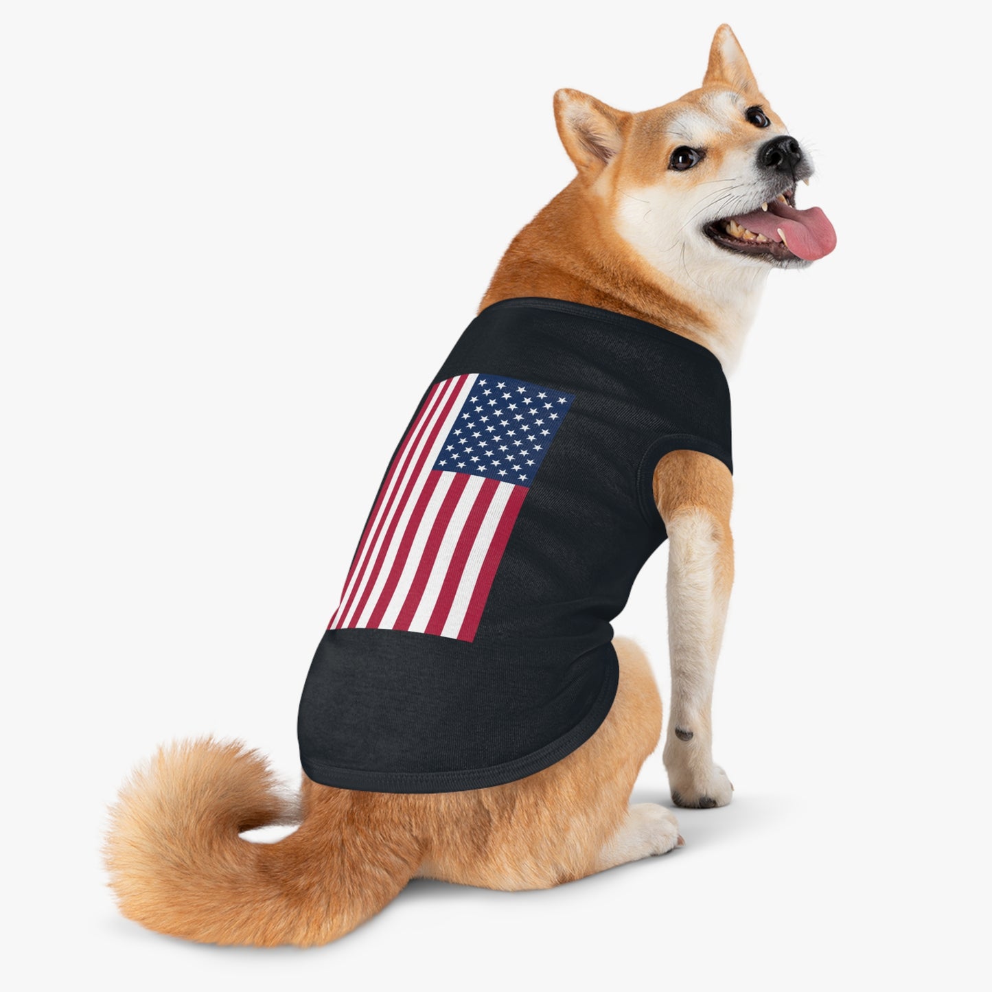 Princess Grace American Flag Pet Tank Top Comfortable Patriotic Apparel for Dogs
