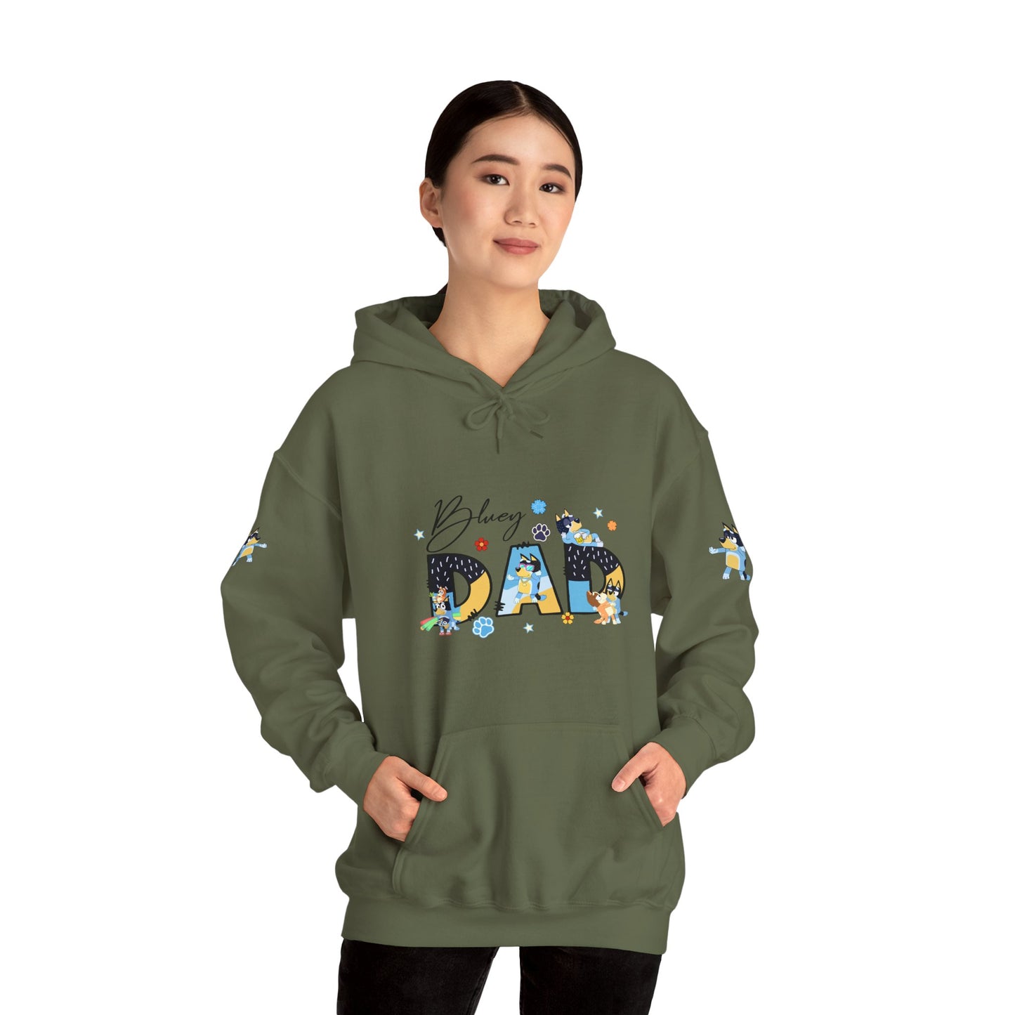 Princess Grace Bluey Funny "Baby's Dad" Unisex Hooded Sweatshirt ,Perfect Gift for New Dads