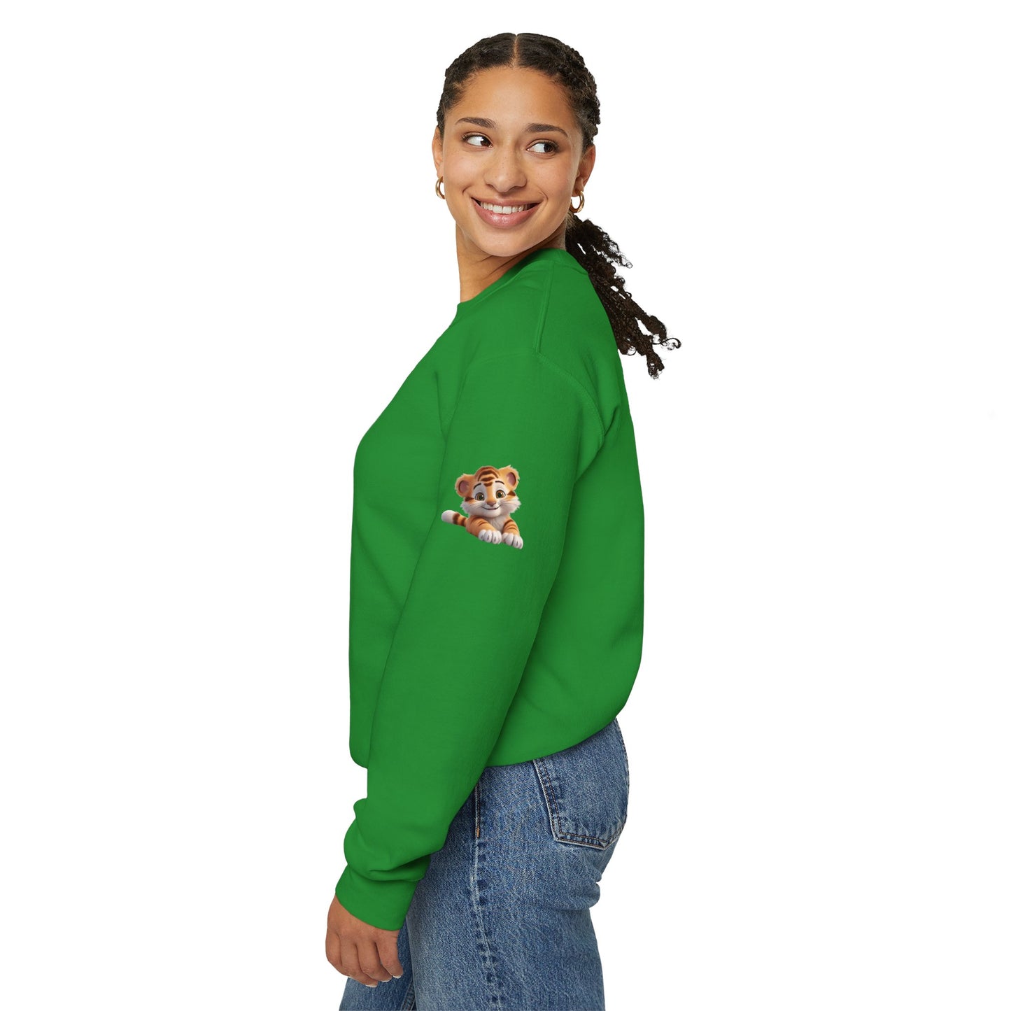 Princess Grace Cute Tiger Graphic Sweatshirt Unisex Heavy Blend Crewneck